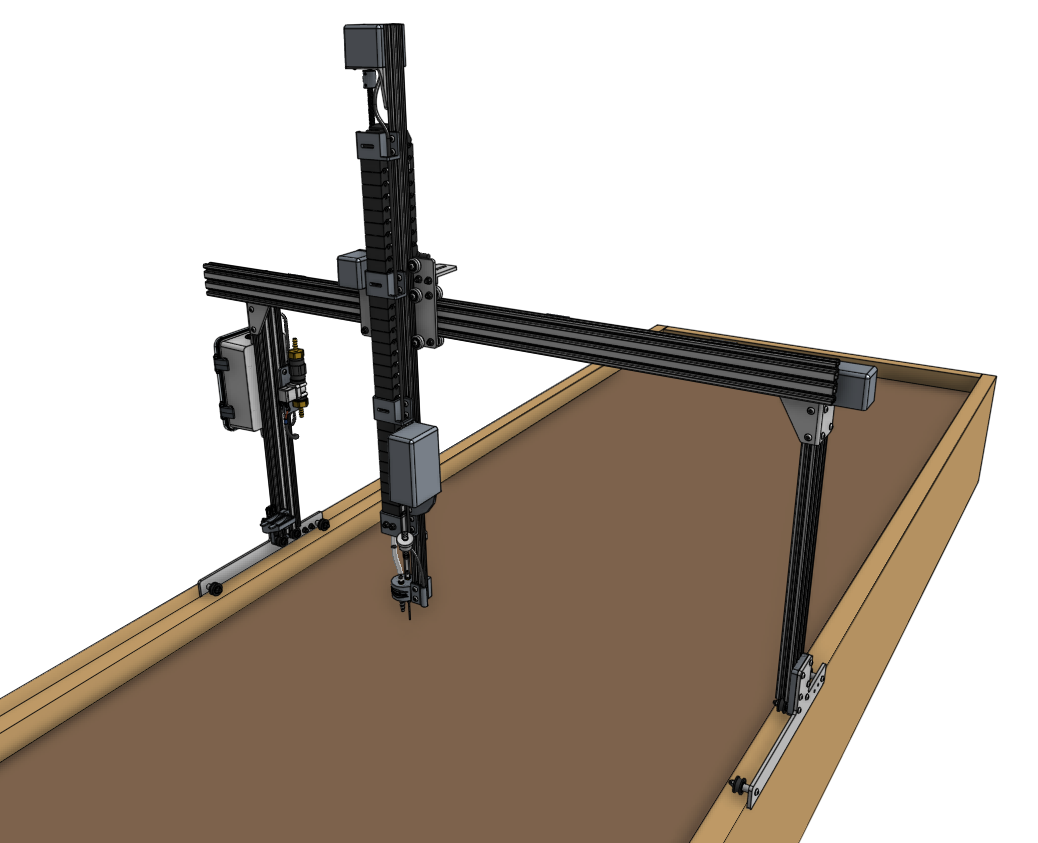 cross slide and z axis on beam
