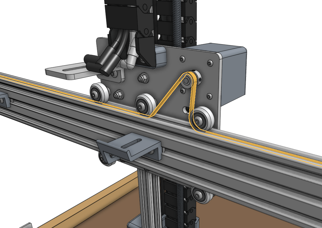 y axis belt pulley routing