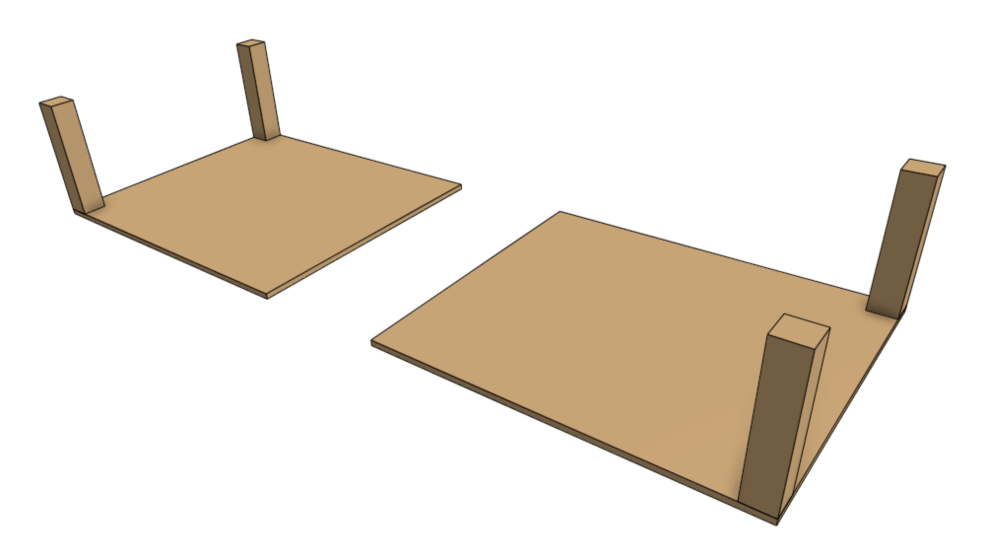 floor panels with legs