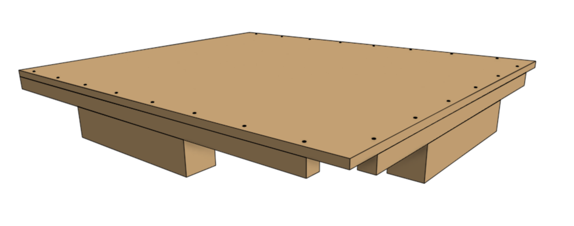 raised floor panel subassembly
