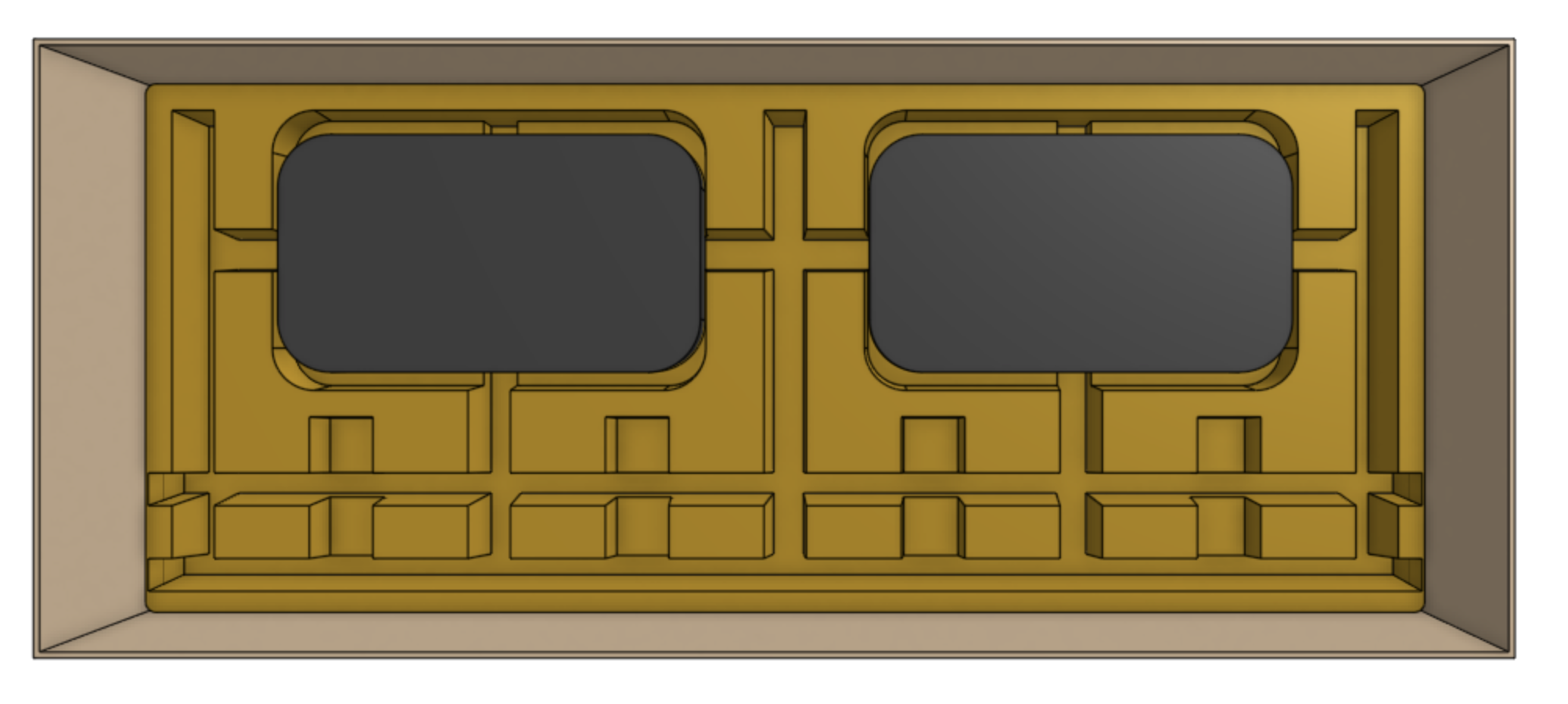 cable carriers in bottom tray