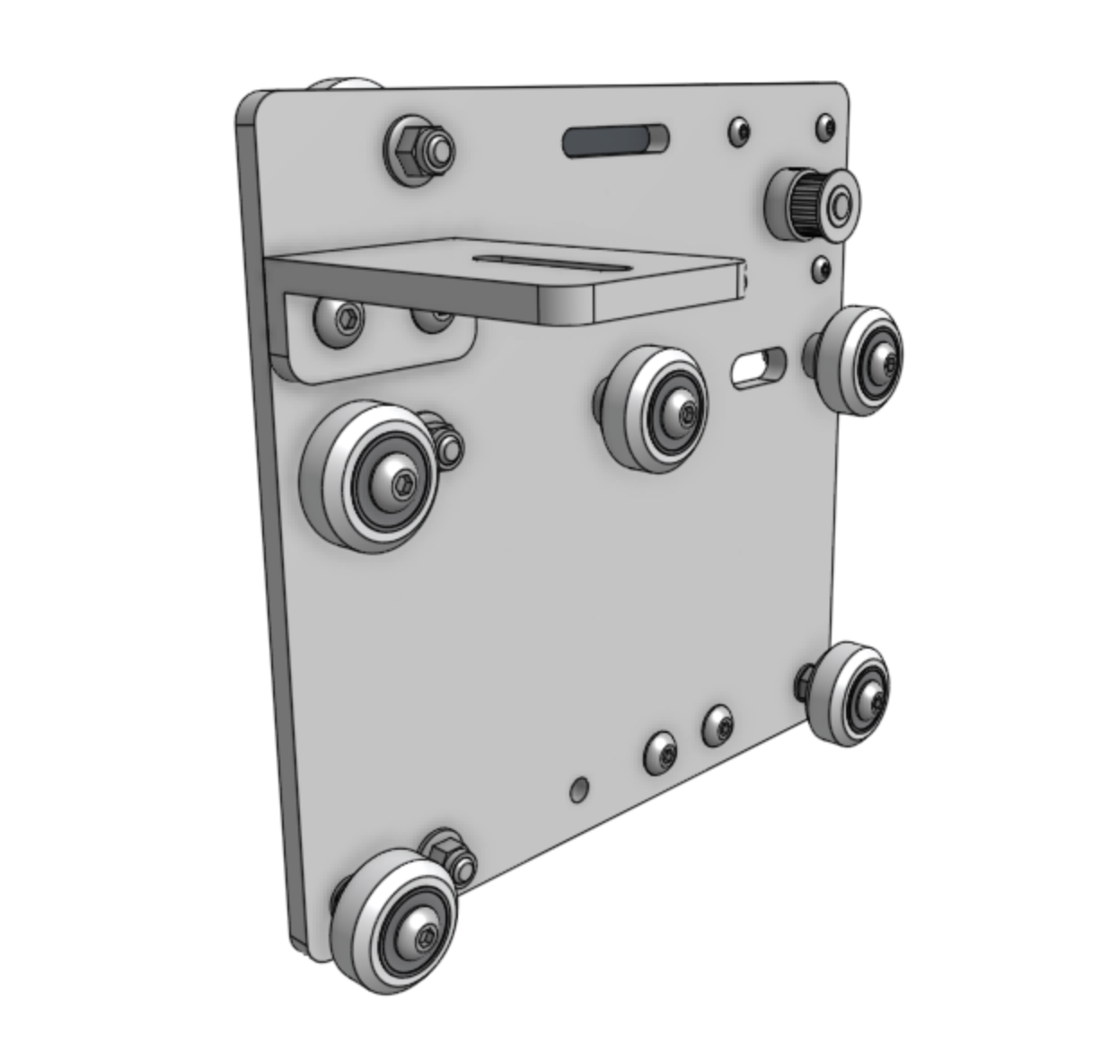 cross slide with y axis normal spacer wheels