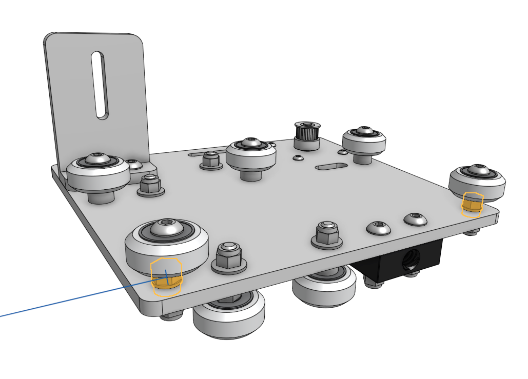 cross slide eccentric spacer
