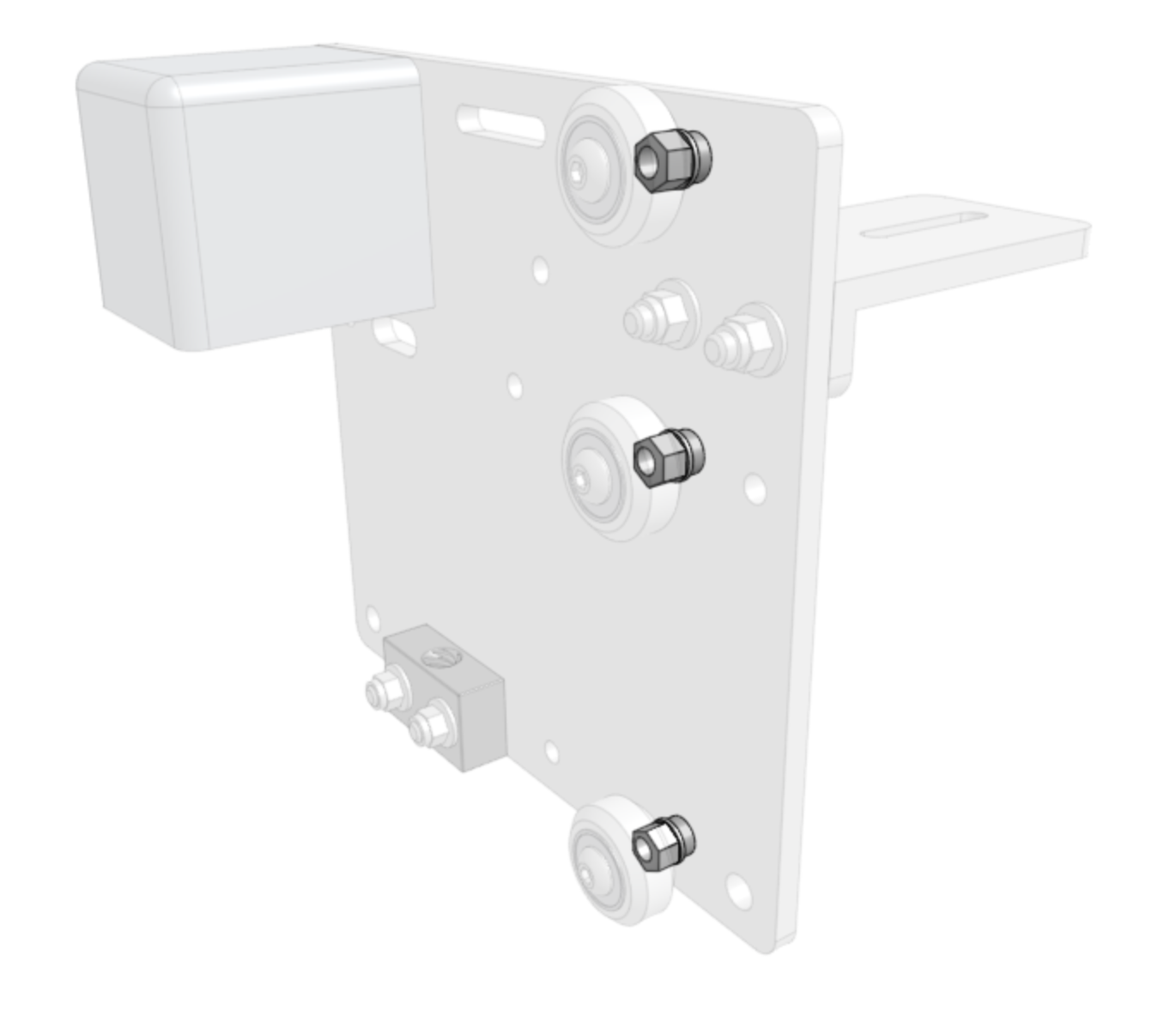 cross slide with z axis eccentric spacers