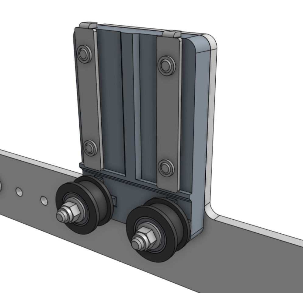 right gantry column nut bars