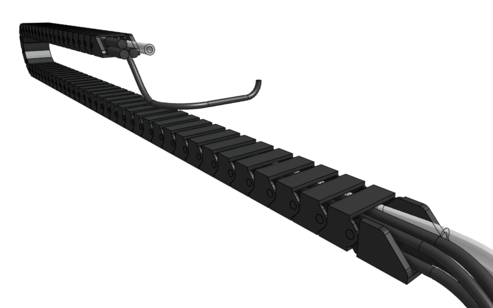 y axis cable carrier filled