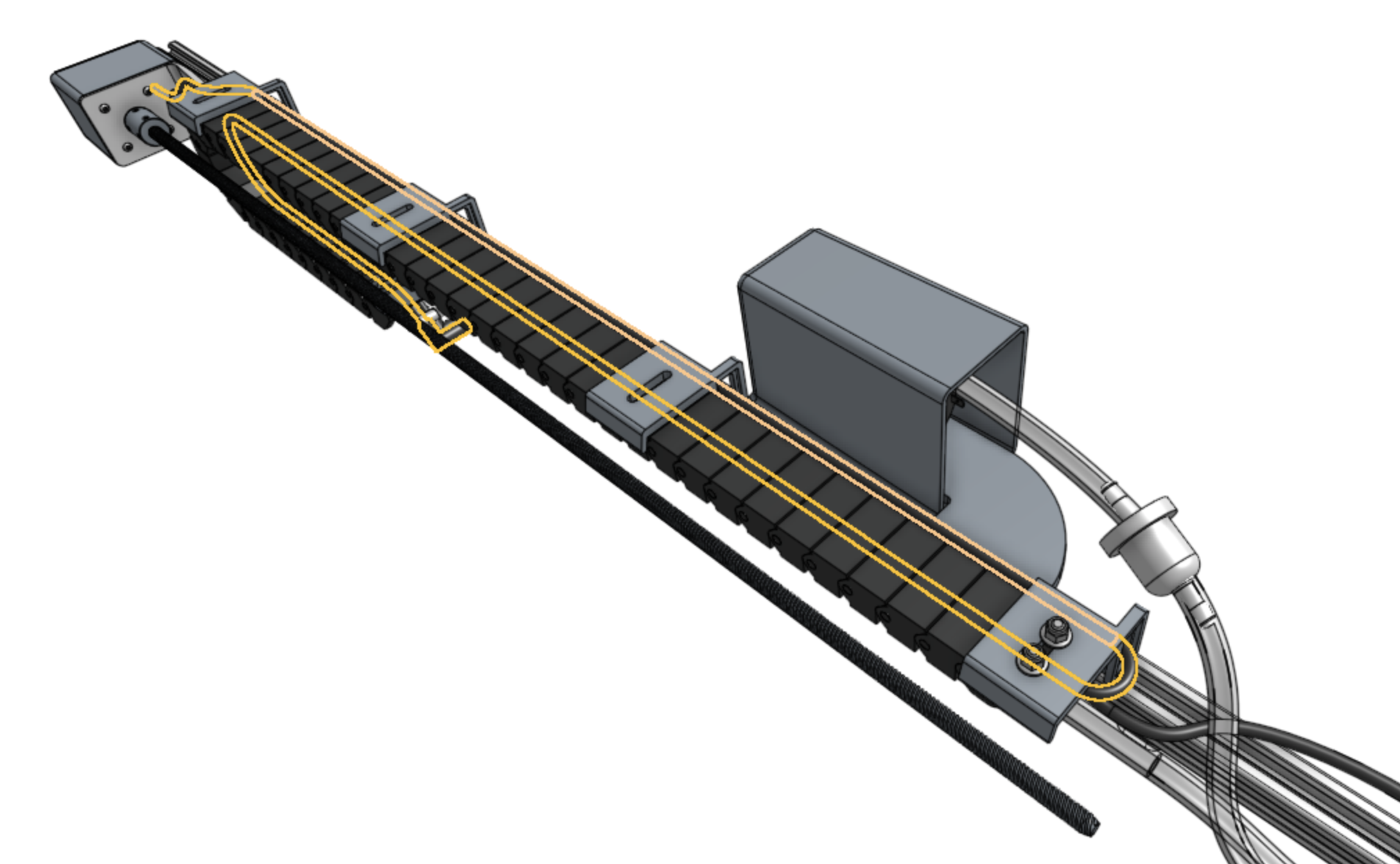 z axis with z motor cable highlighted