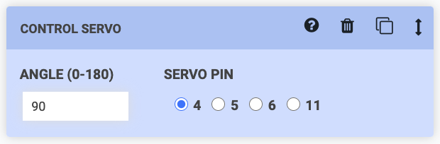 control servo sequence step