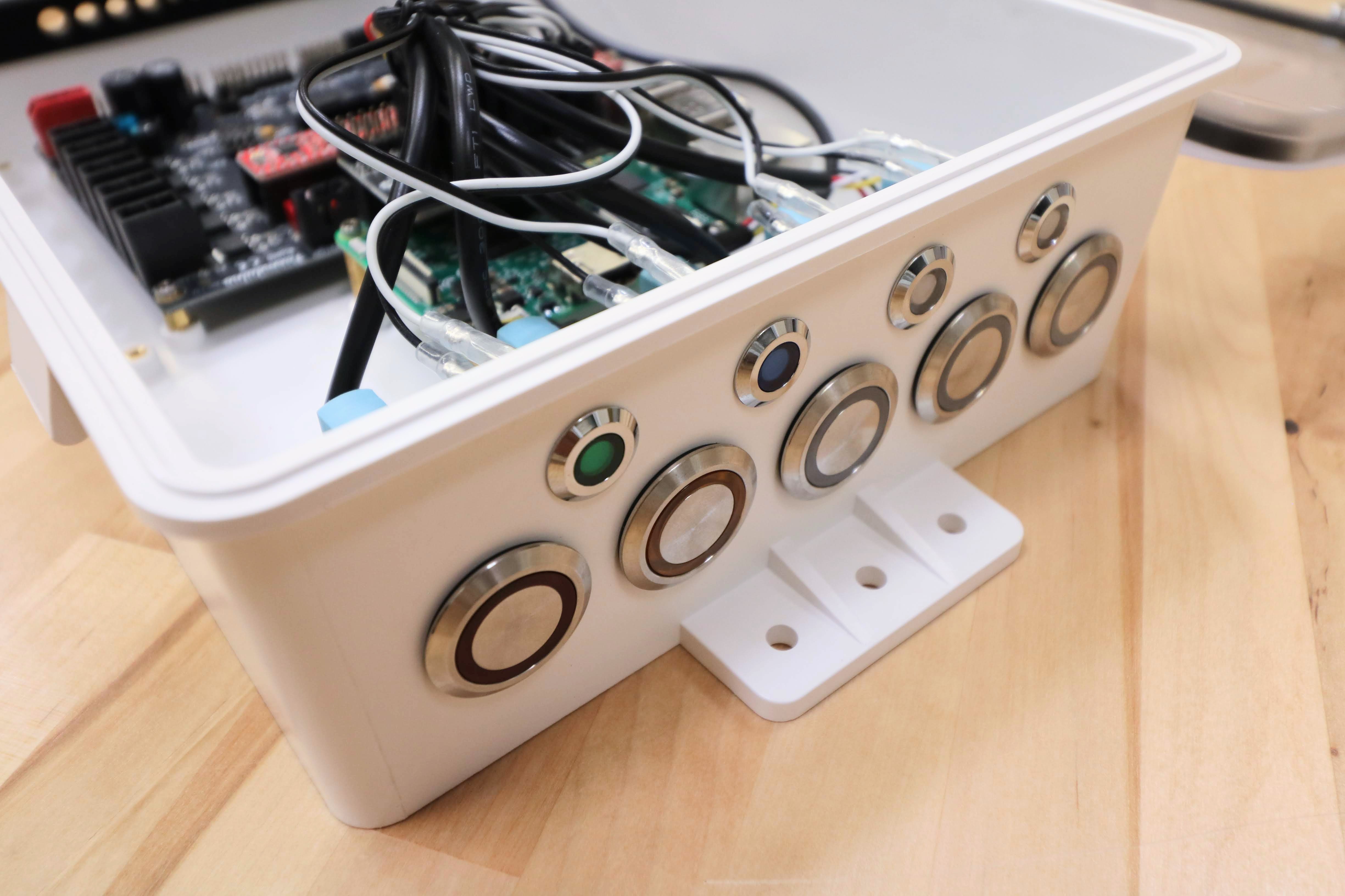 Push Buttons installed, external view