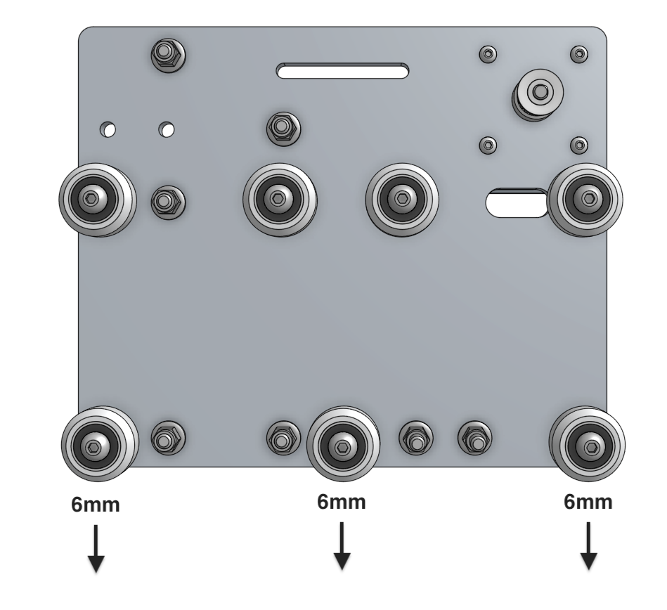 cross-slide eccentric spacers loosest