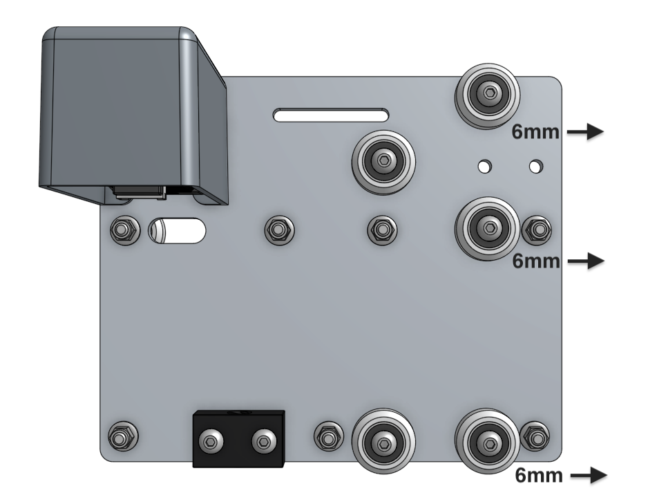 z-axis eccentric spacers loosest