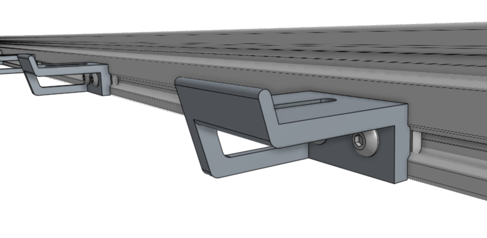 Attach horizontal cable carrier supports