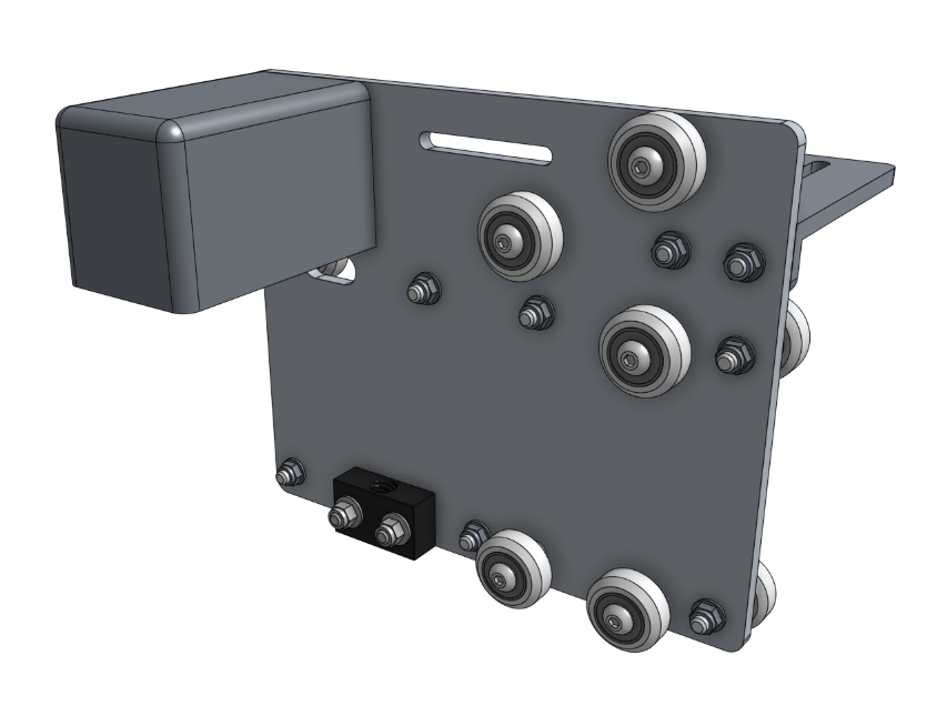 View of the cross-slide from the front of FarmBot