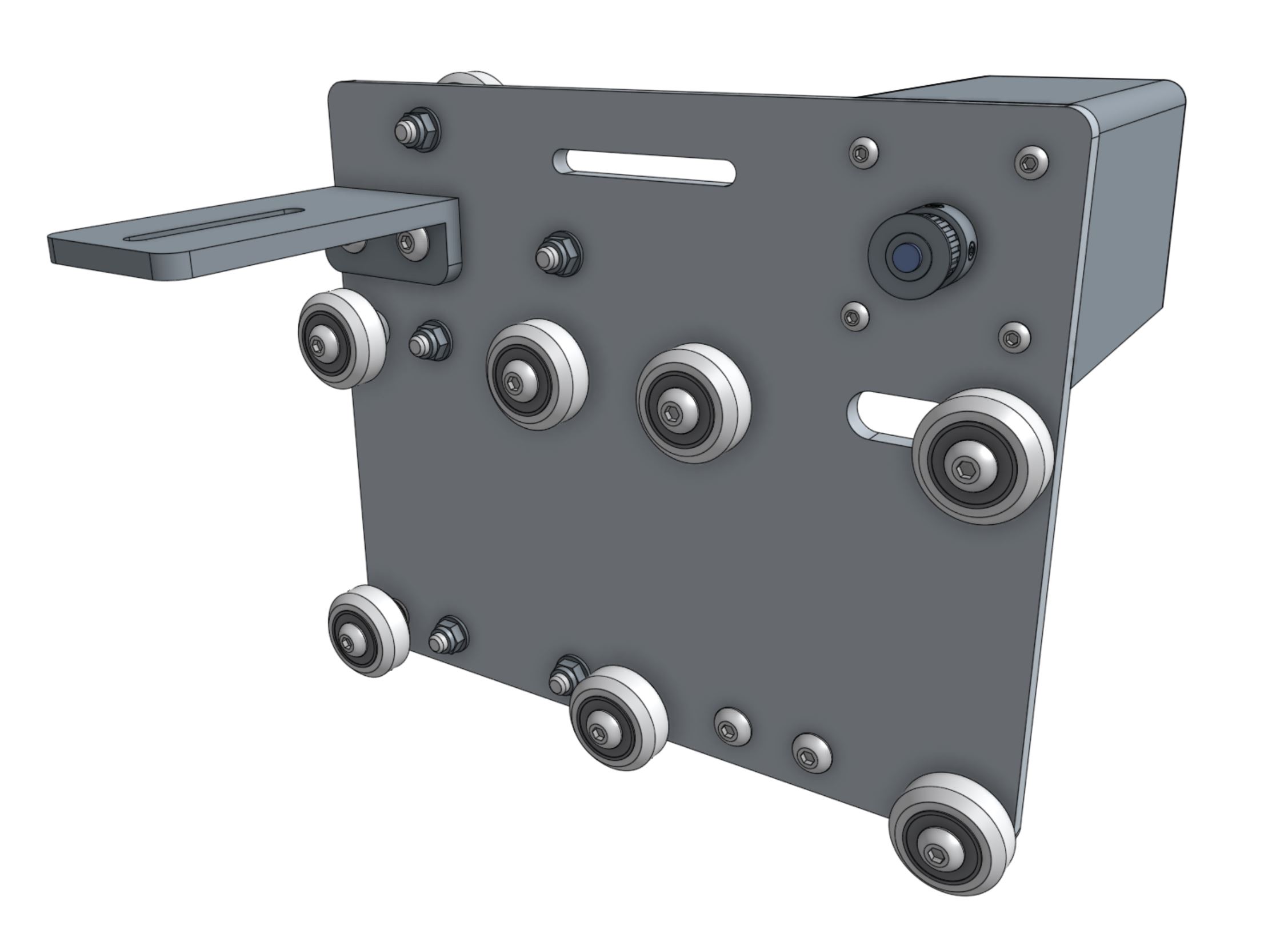 View of the cross-slide from the back of FarmBot