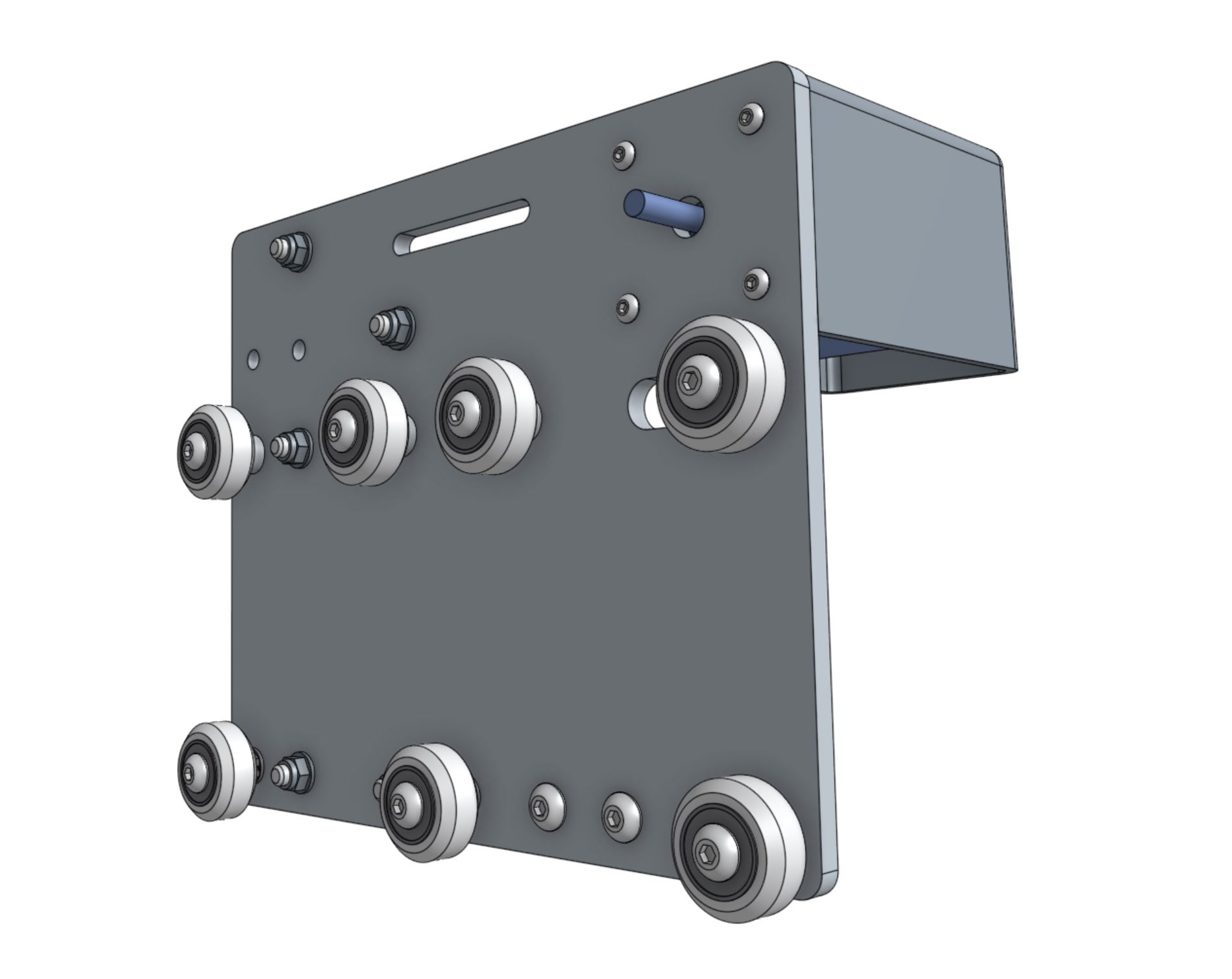 Mount the motor and housing to the plate