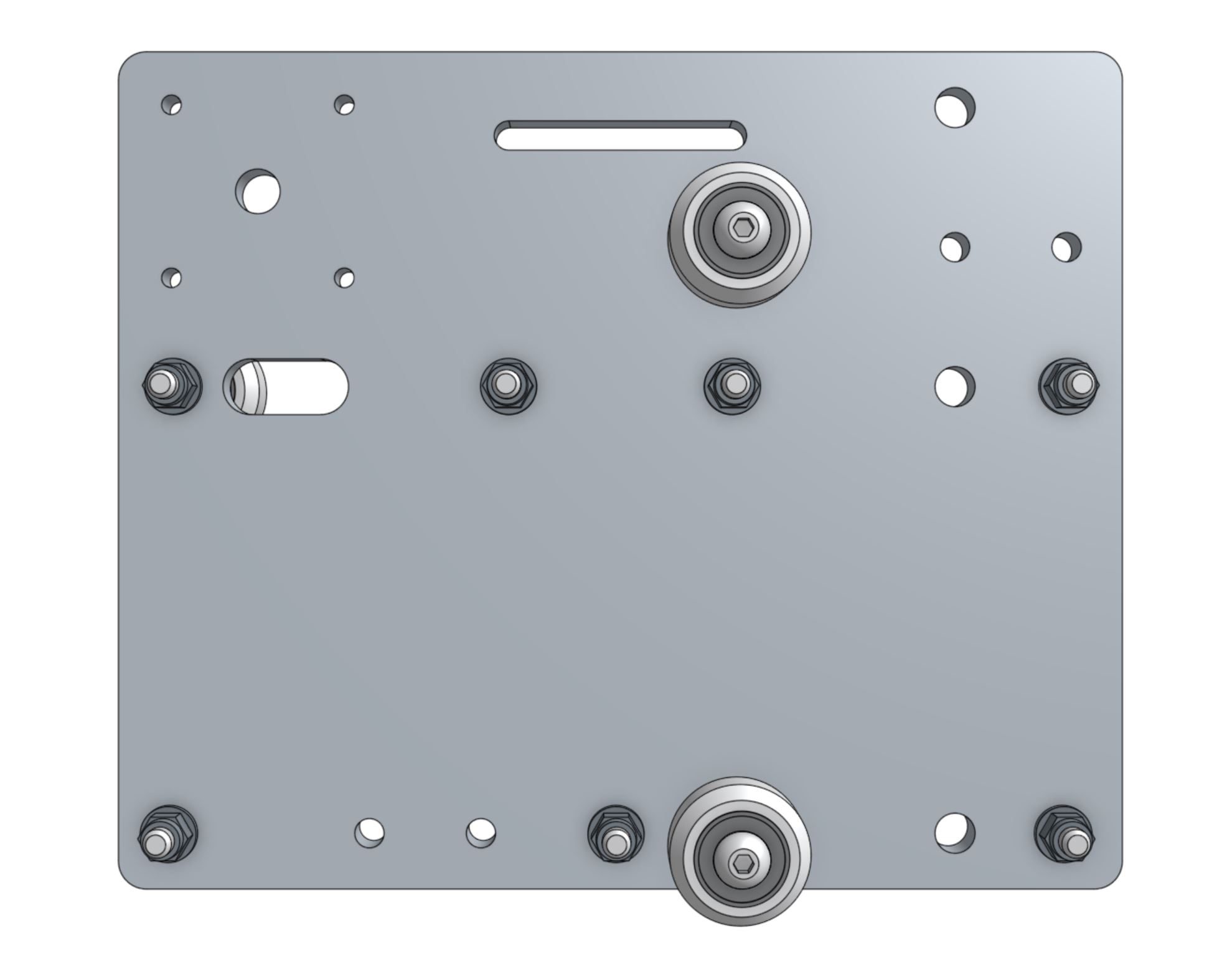 Add the z-axis v-wheels with normal spacers