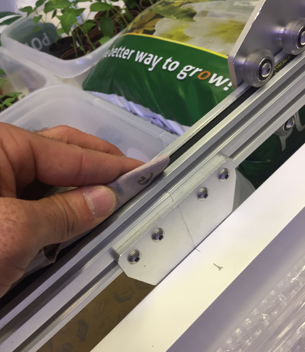 sand track joints to remove bumps