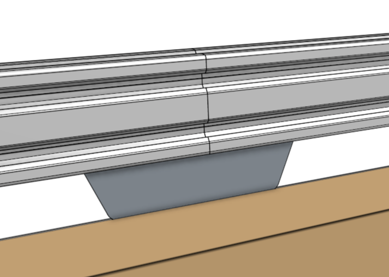 Mount the second track extrusion