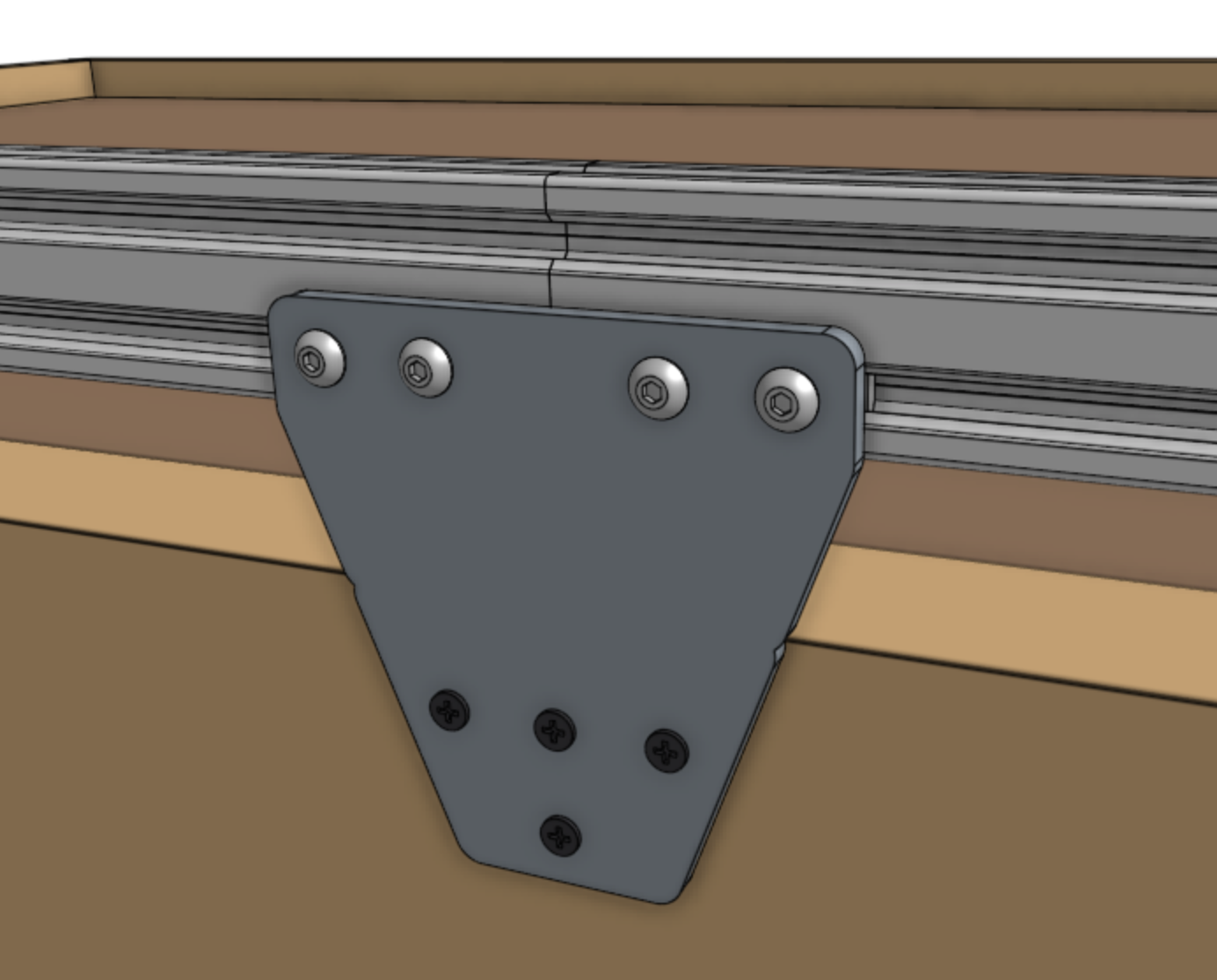 Mount the second track extrusion