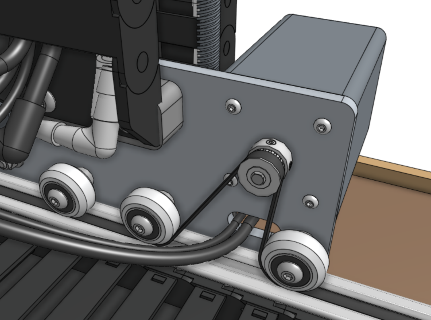 Connect the y-axis motor and encoder cables