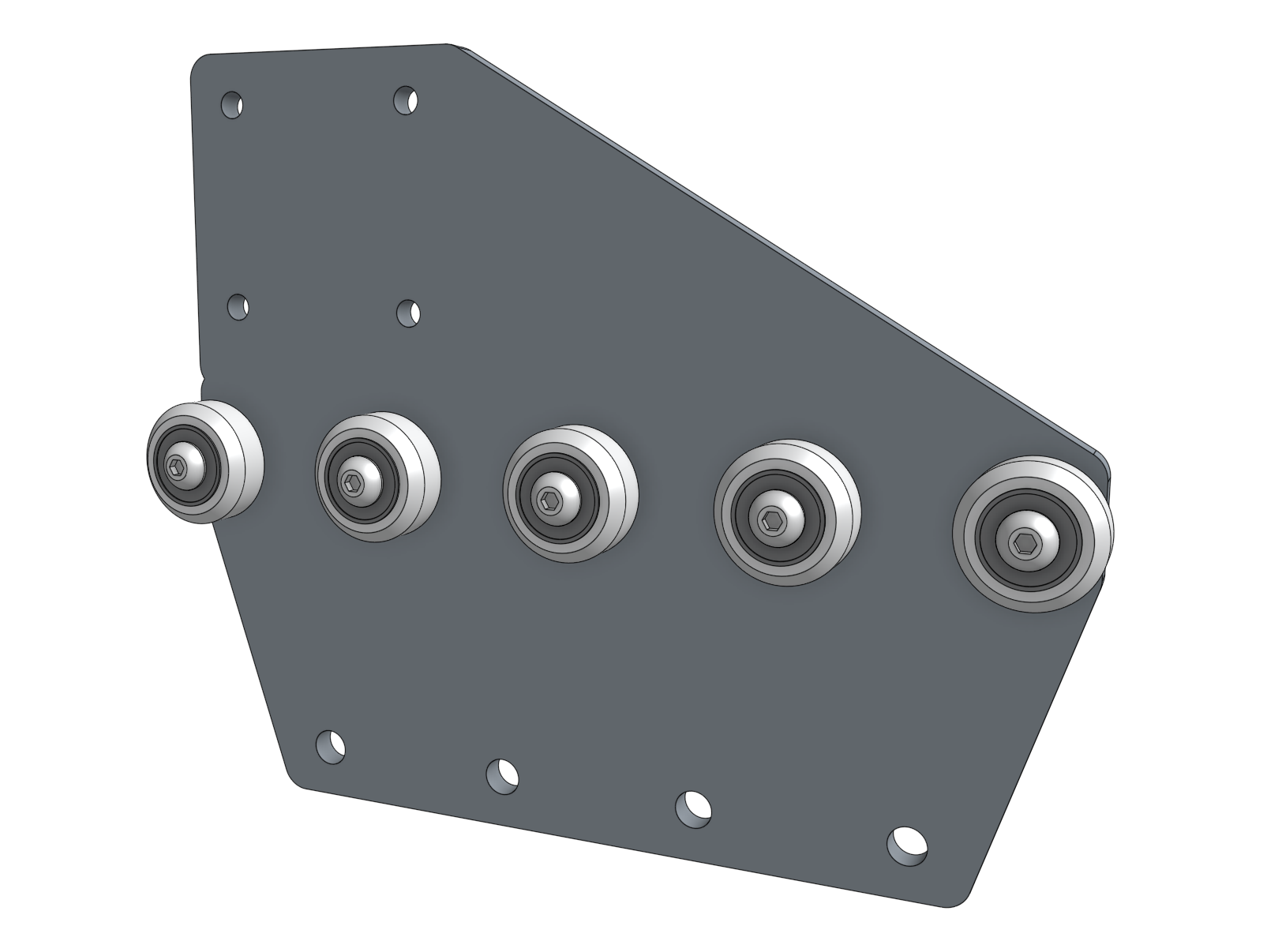 gantry wheel plate with five wheels