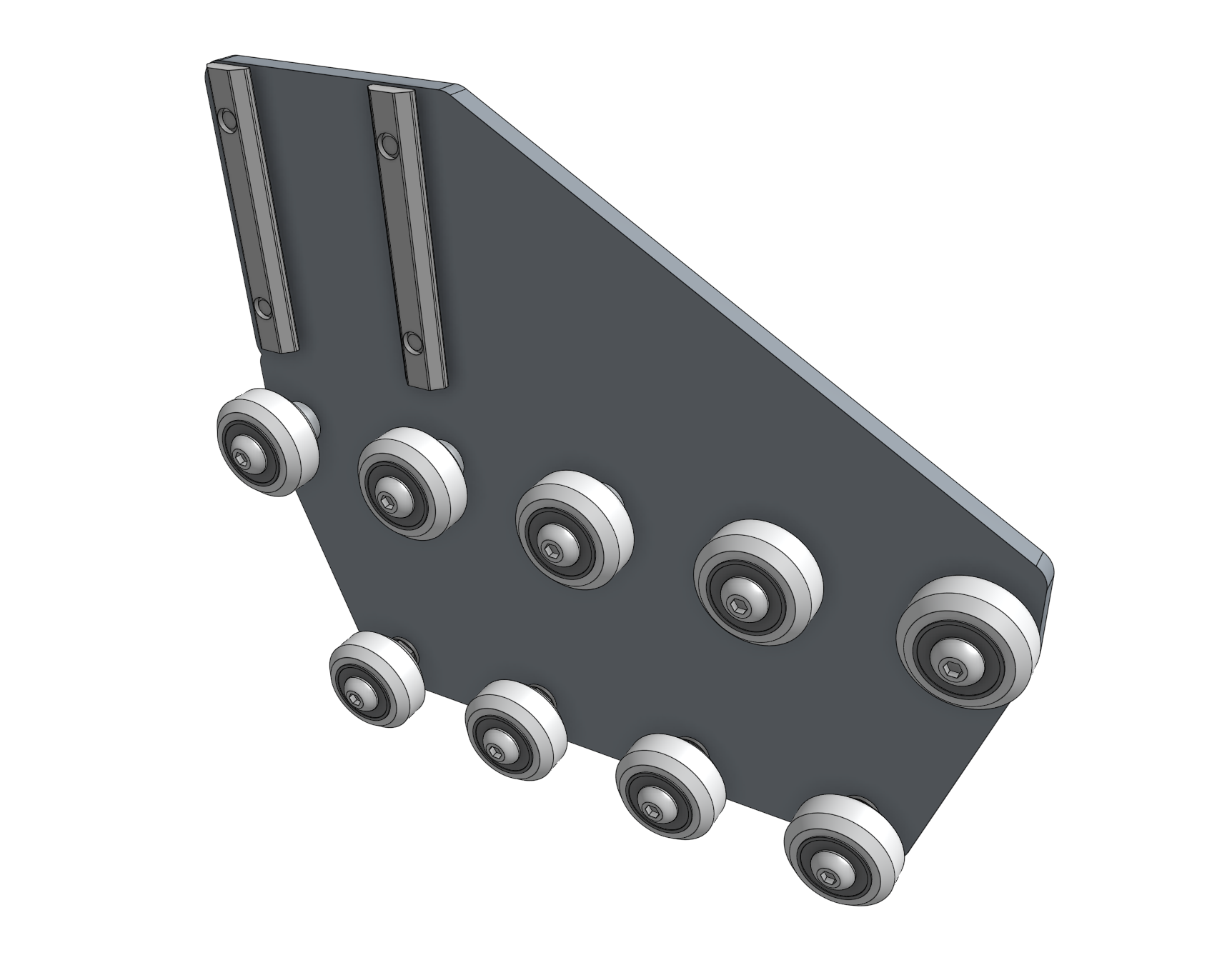 gantry wheel plate with nut bars