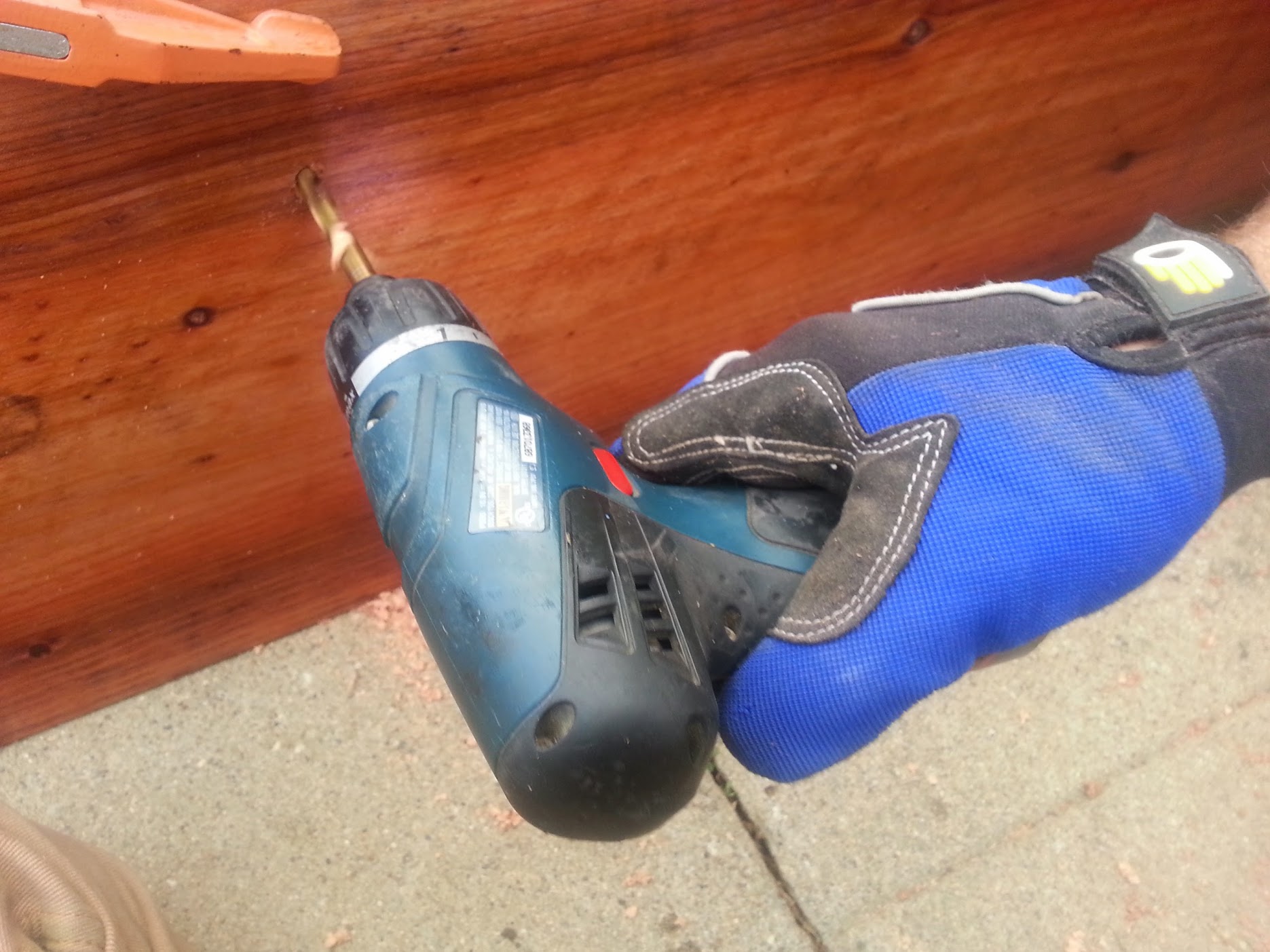 drill post bolt holes