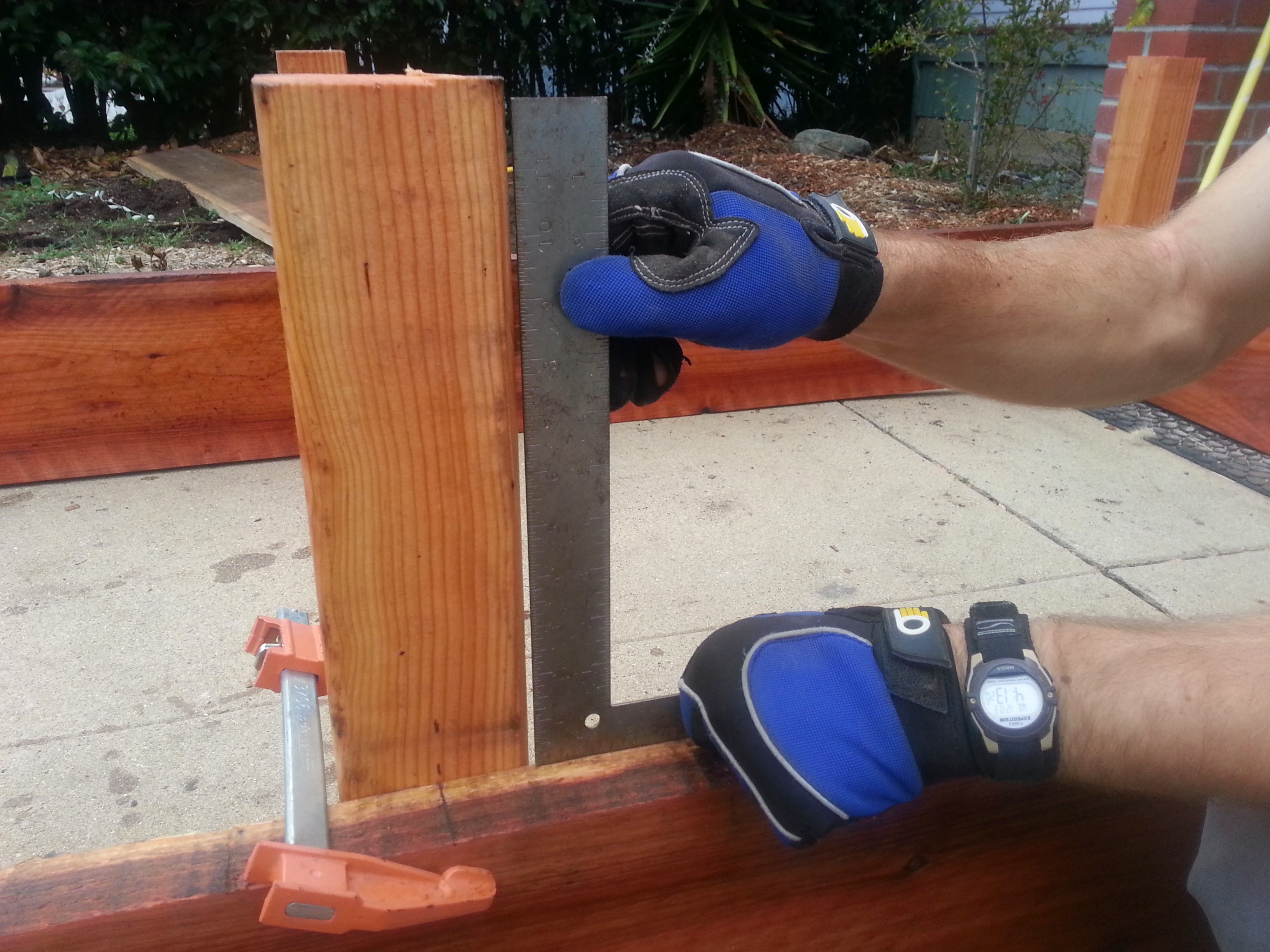 post clamped with square