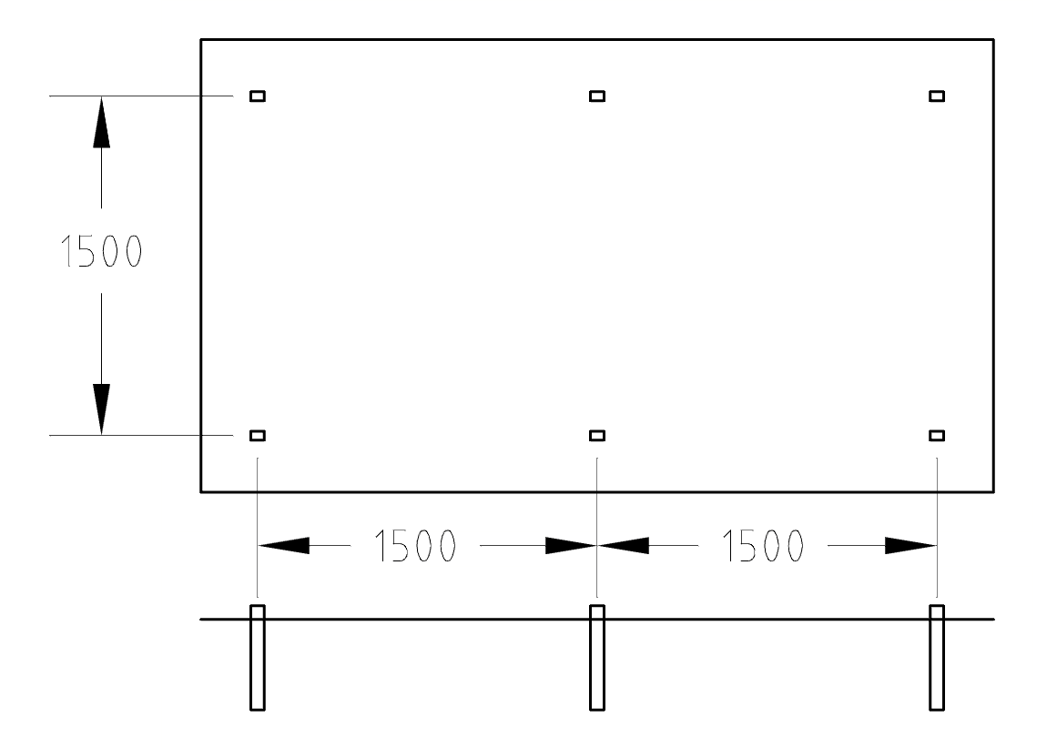posts drawing top and side views