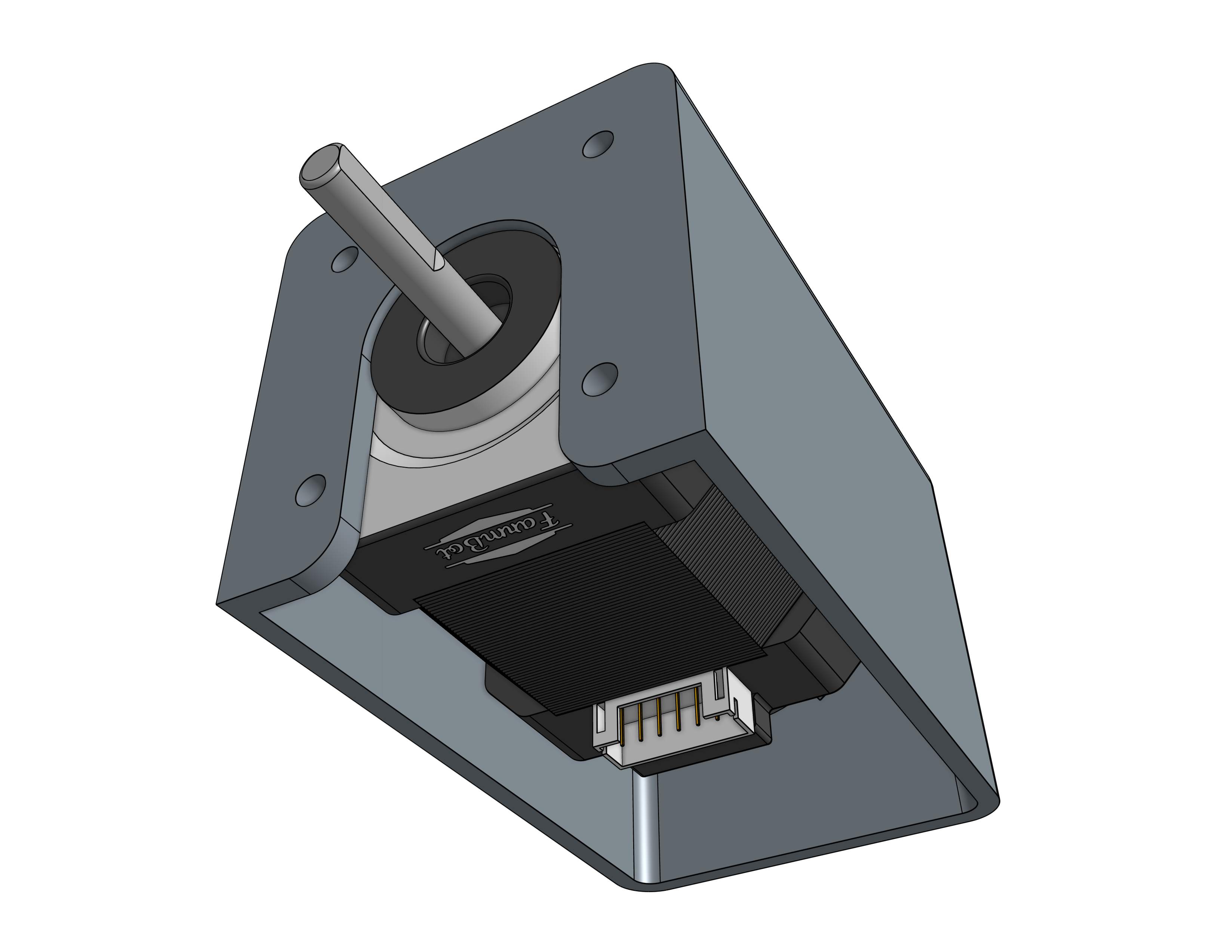 Insert the motor into the housing
