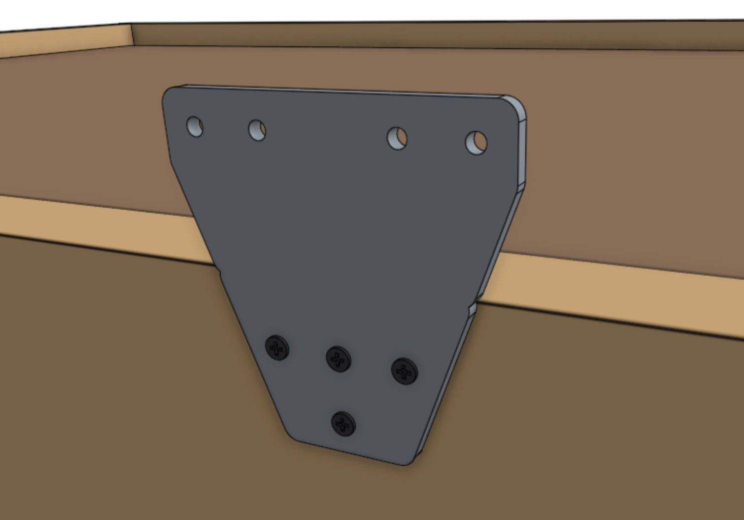 Mount first track joining plate