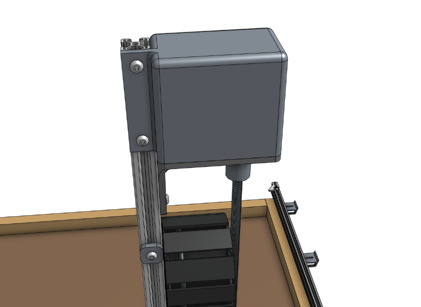 z-axis motor housing installed
