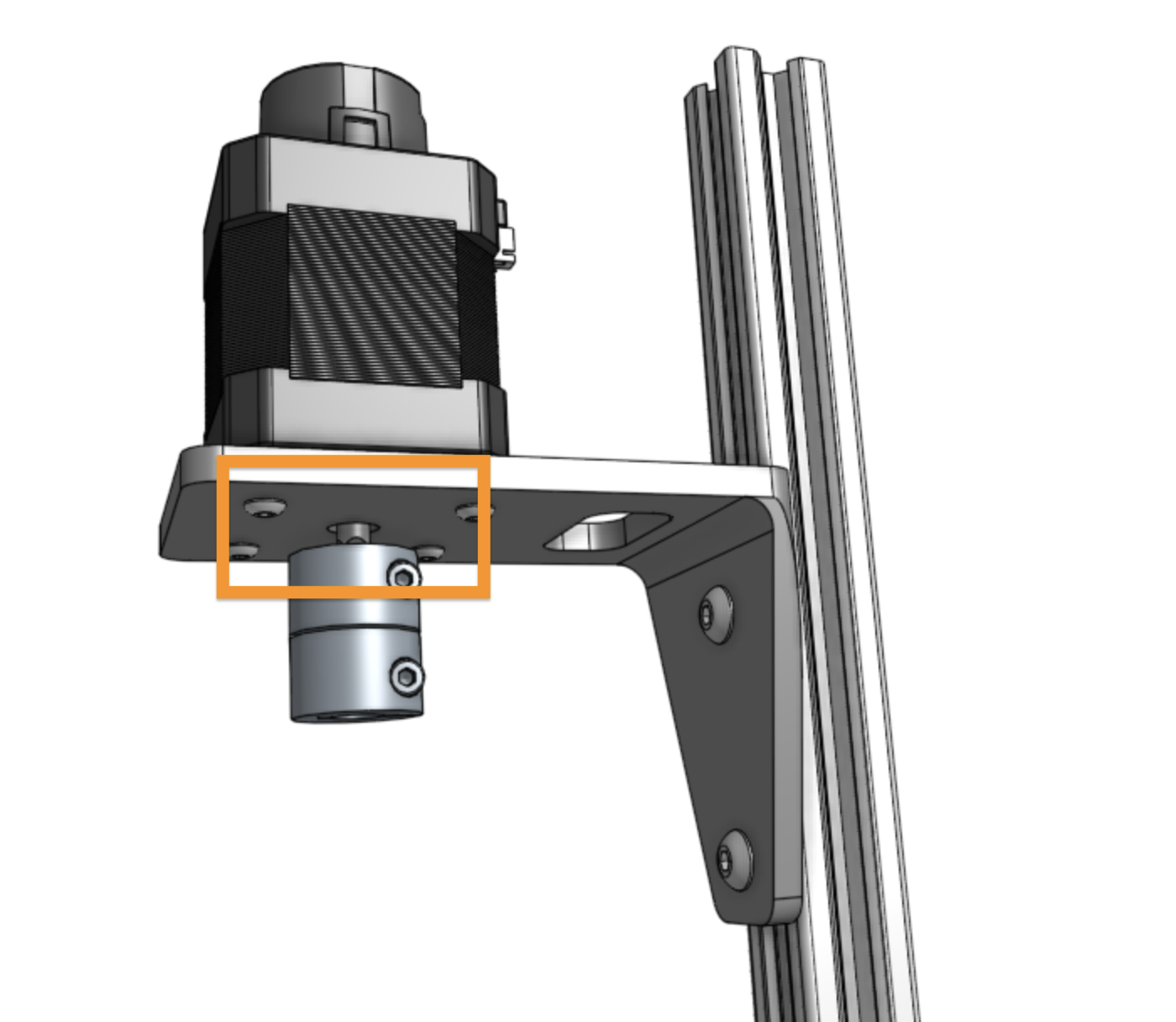 z-axis motor with coupling
