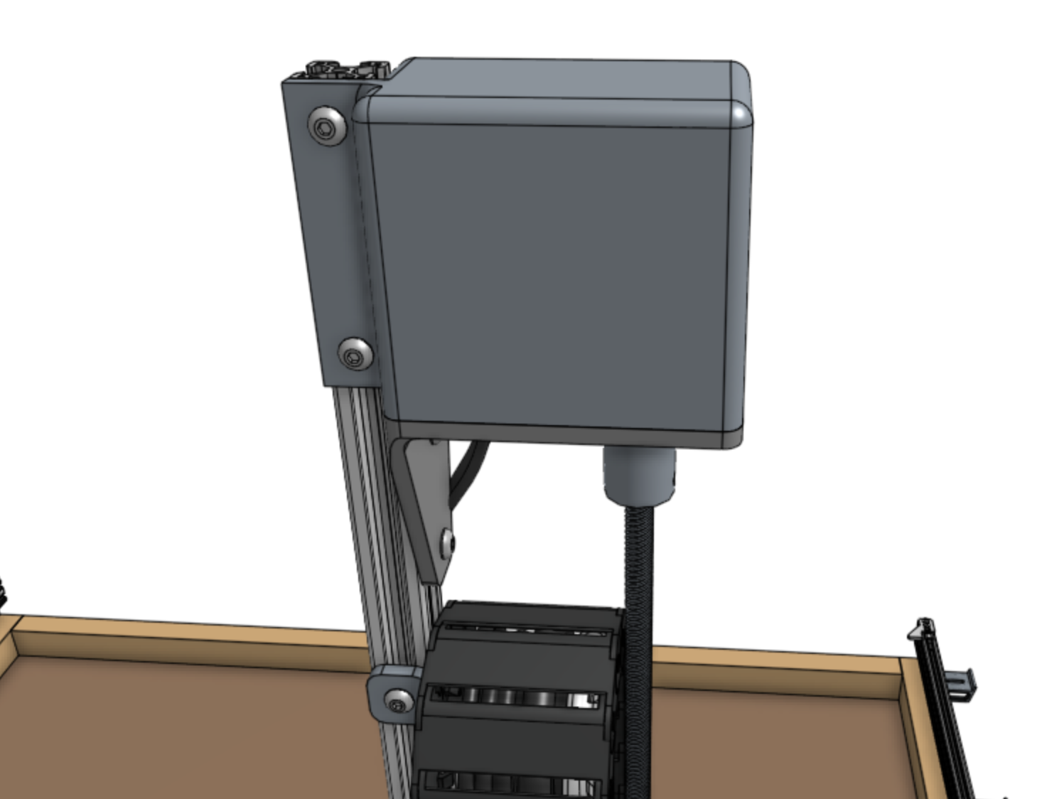 Add the vertical motor housing