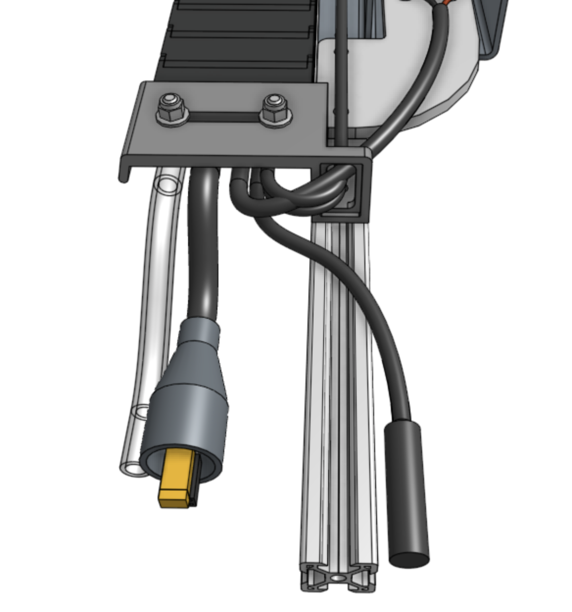 mount the cable carrier to the z-axis