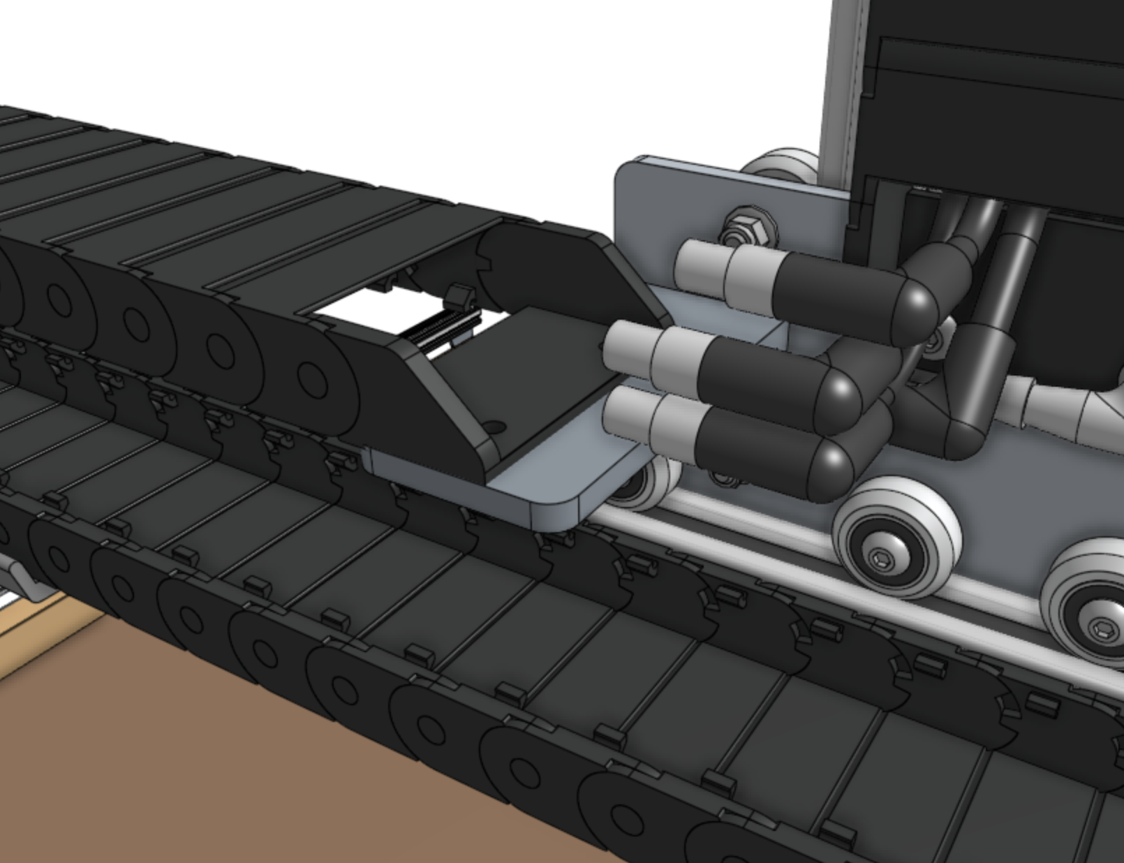 Orient the cable carrier