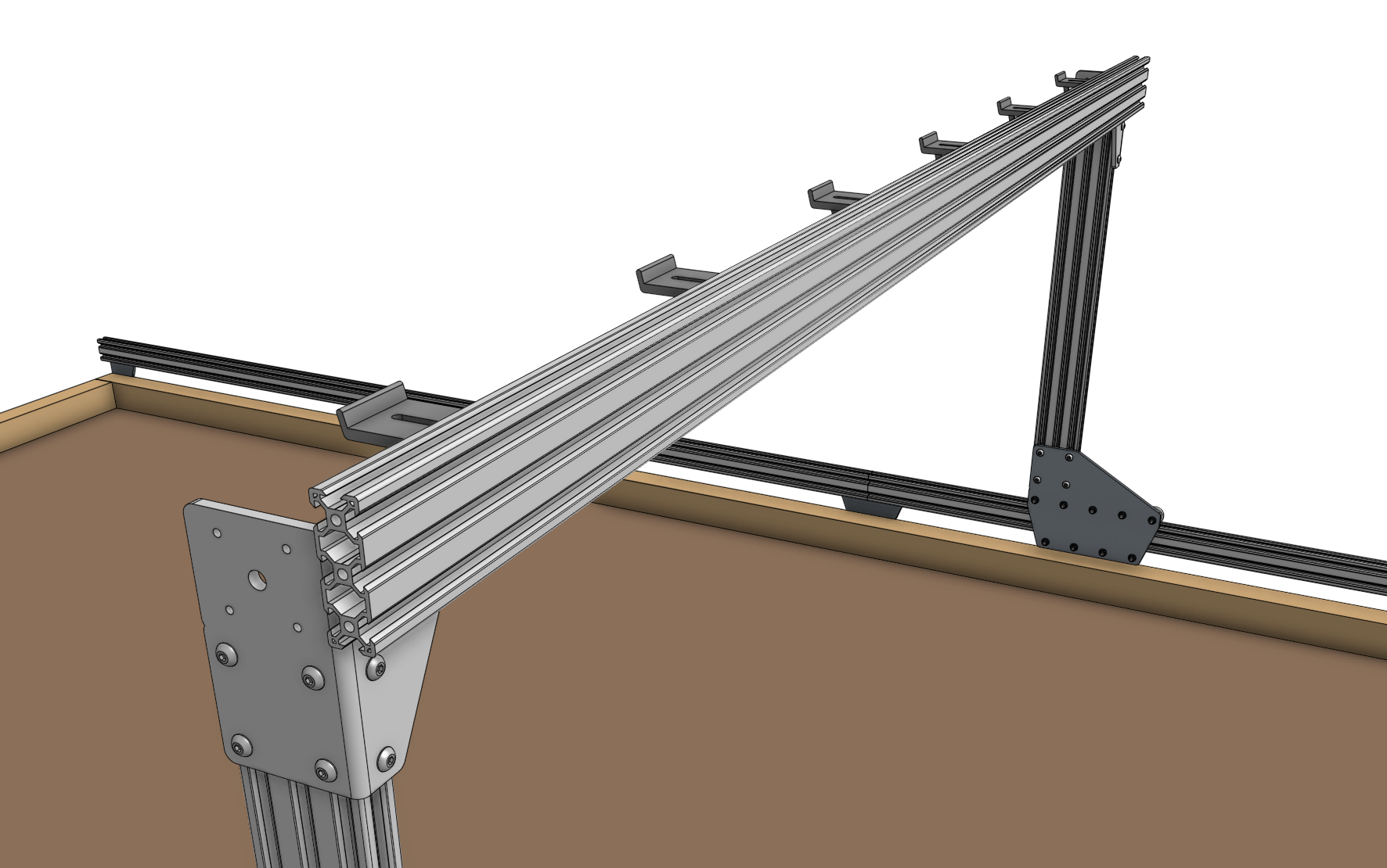 Attach the gantry main beam