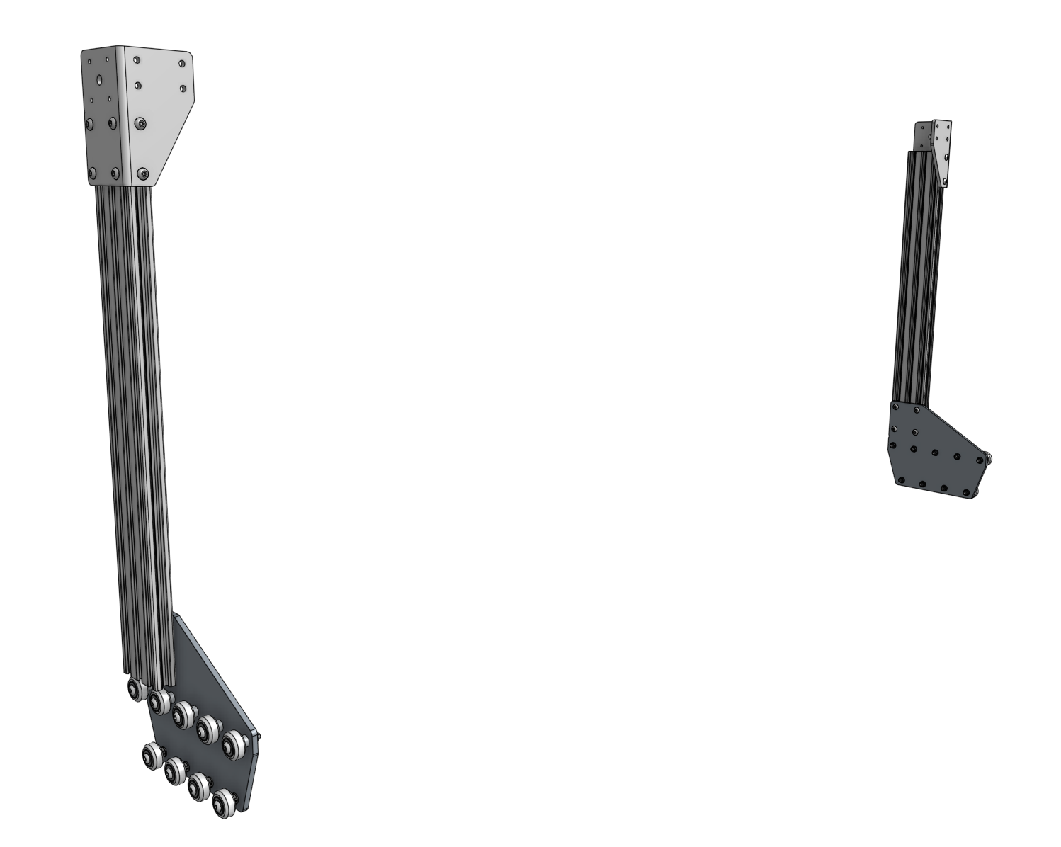 Repeat for the second column and corner bracket