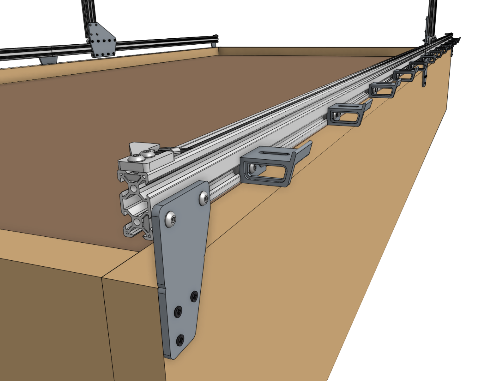 x-axis belt both ends secured