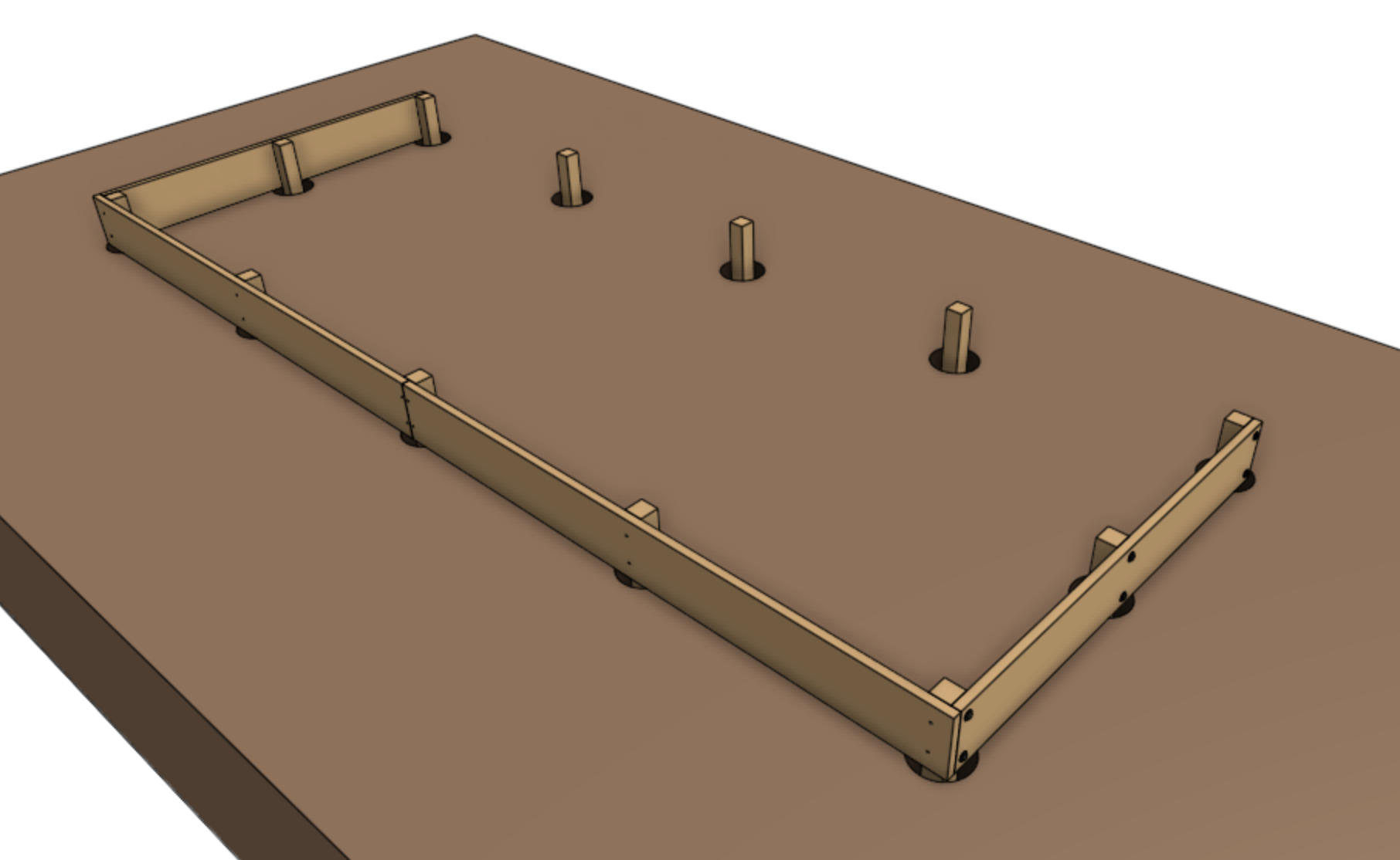 position the long walls for genesis xl