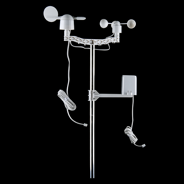 anemometer wind vane and rain gauge