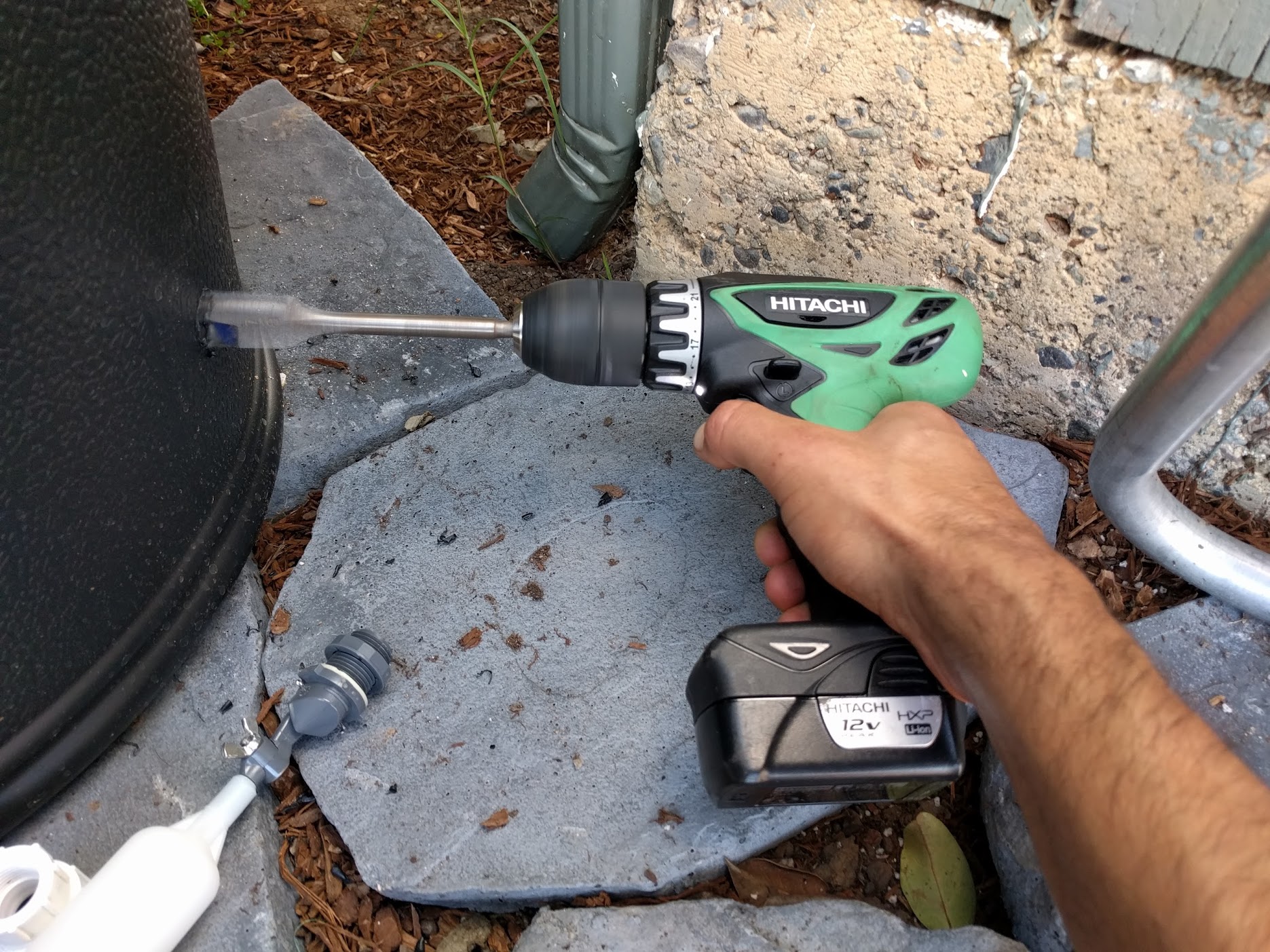 drill hole in barrel