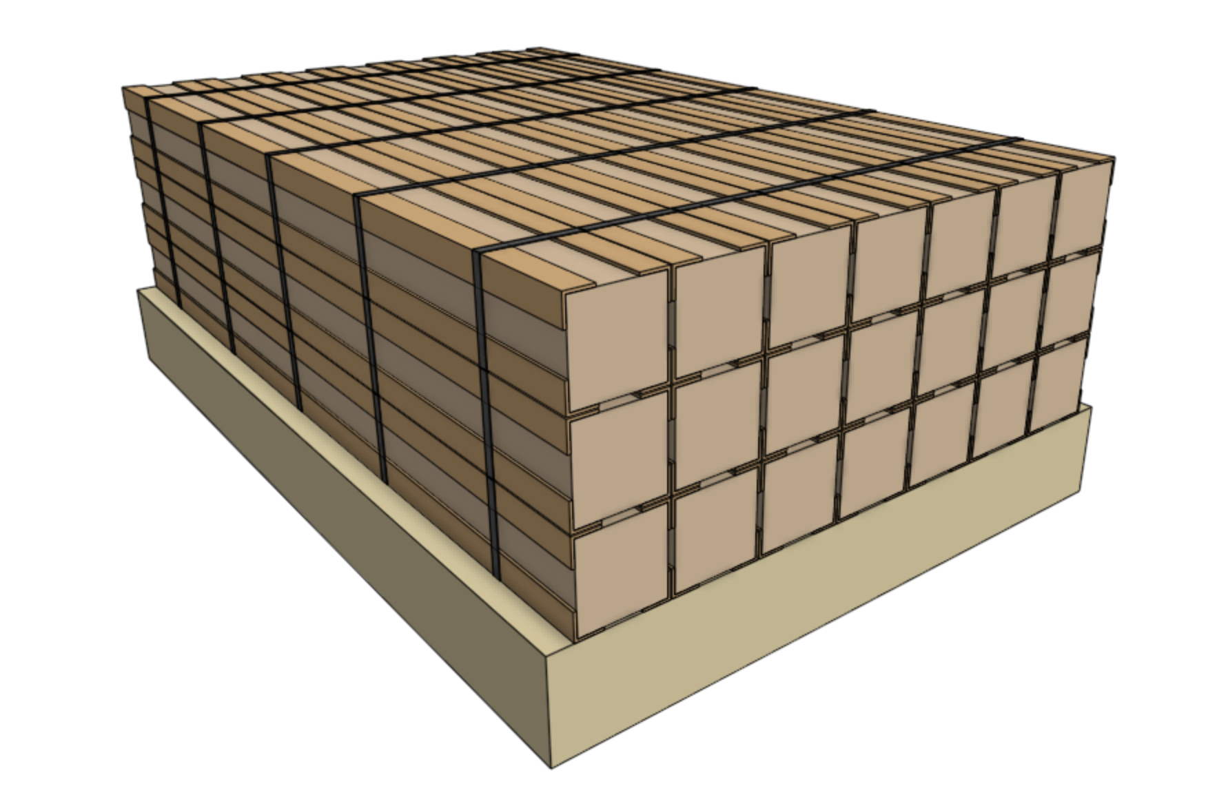 genesis extrusion pallet first 3 layers of 7