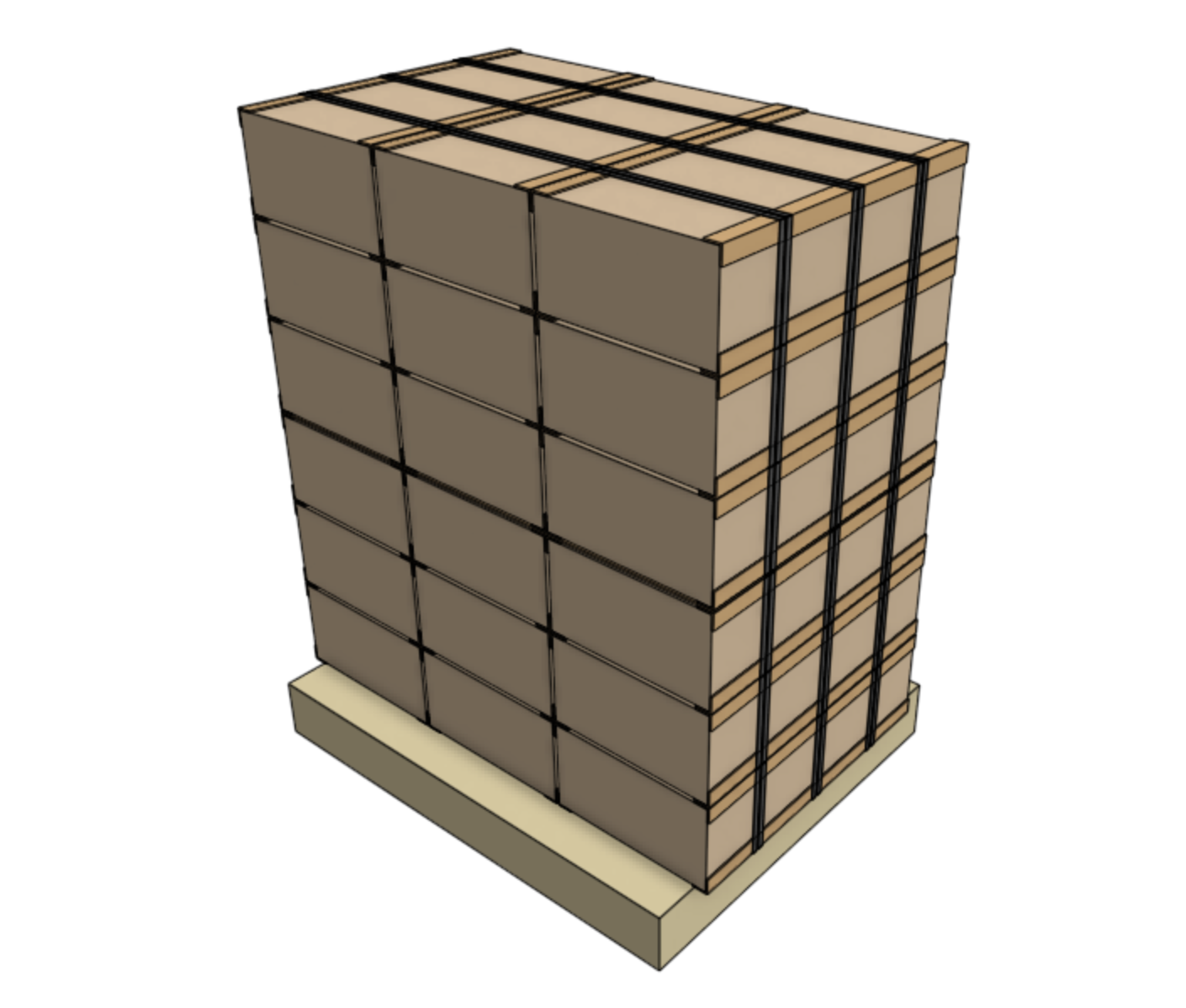 main carton pallet 6 layers
