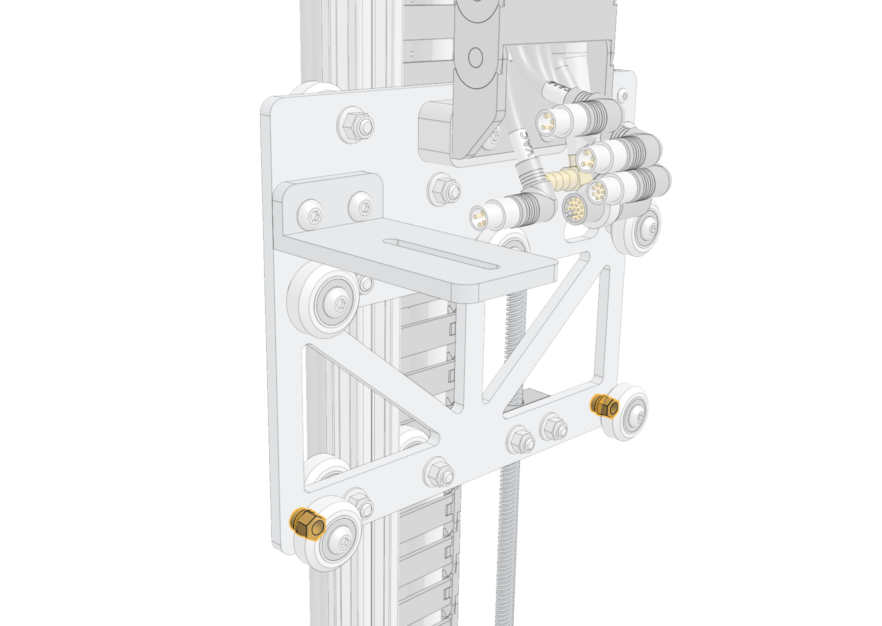 Adjust the eccentric spacers