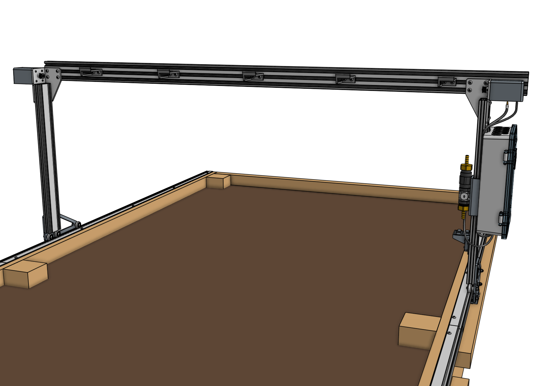 Attach the gantry main beam