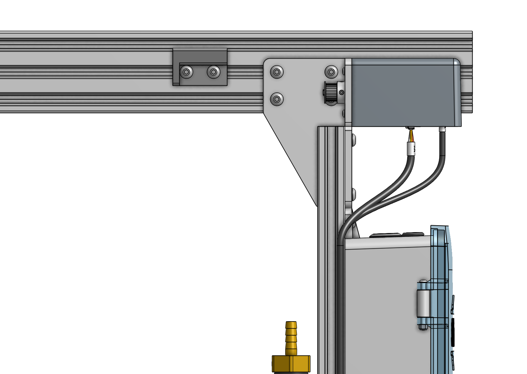 Attach the gantry main beam