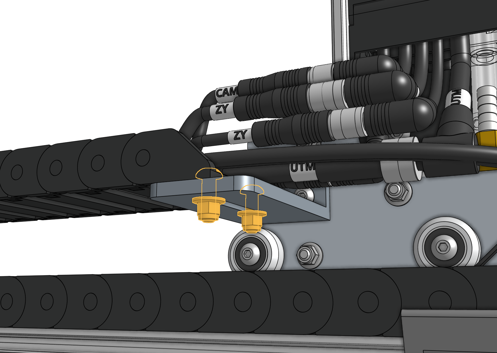 Mount the cable carrier