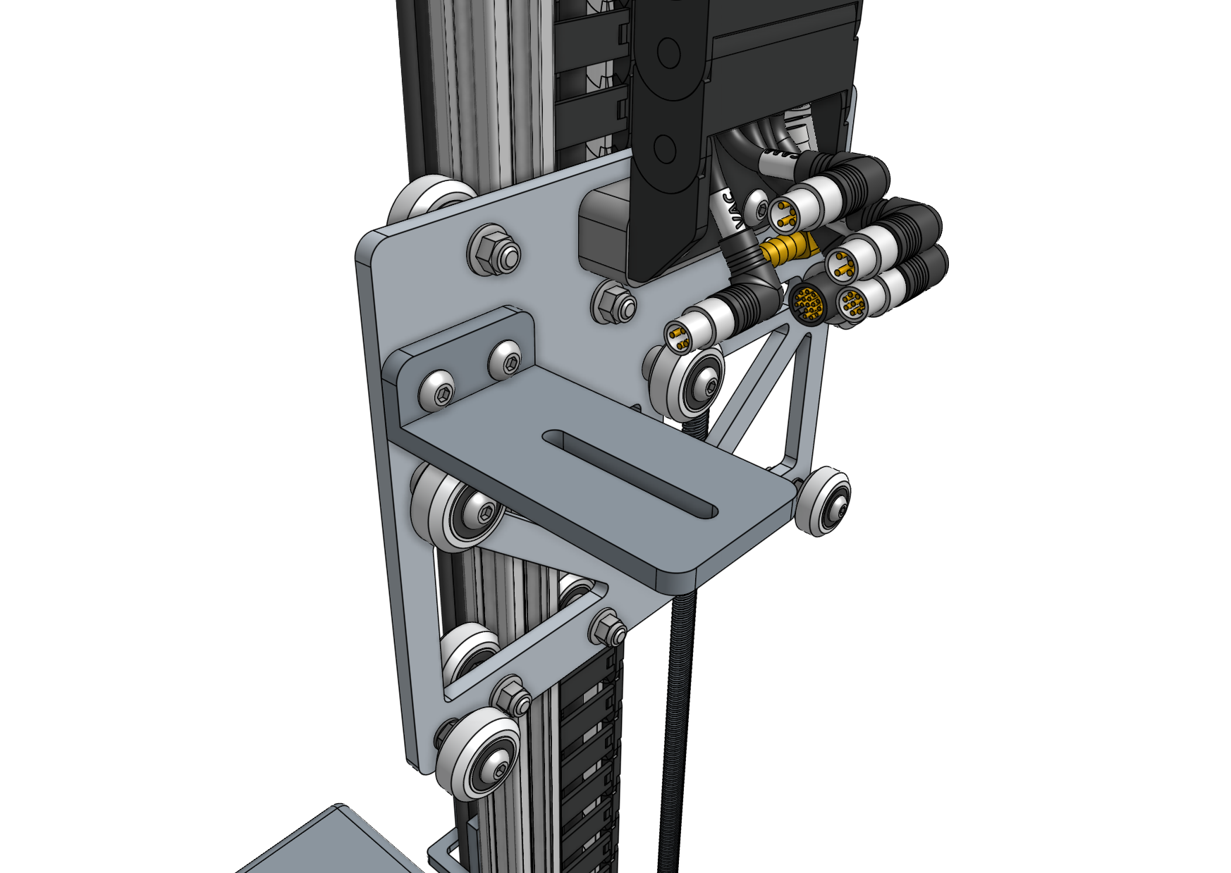 Attach the cable carrier mount