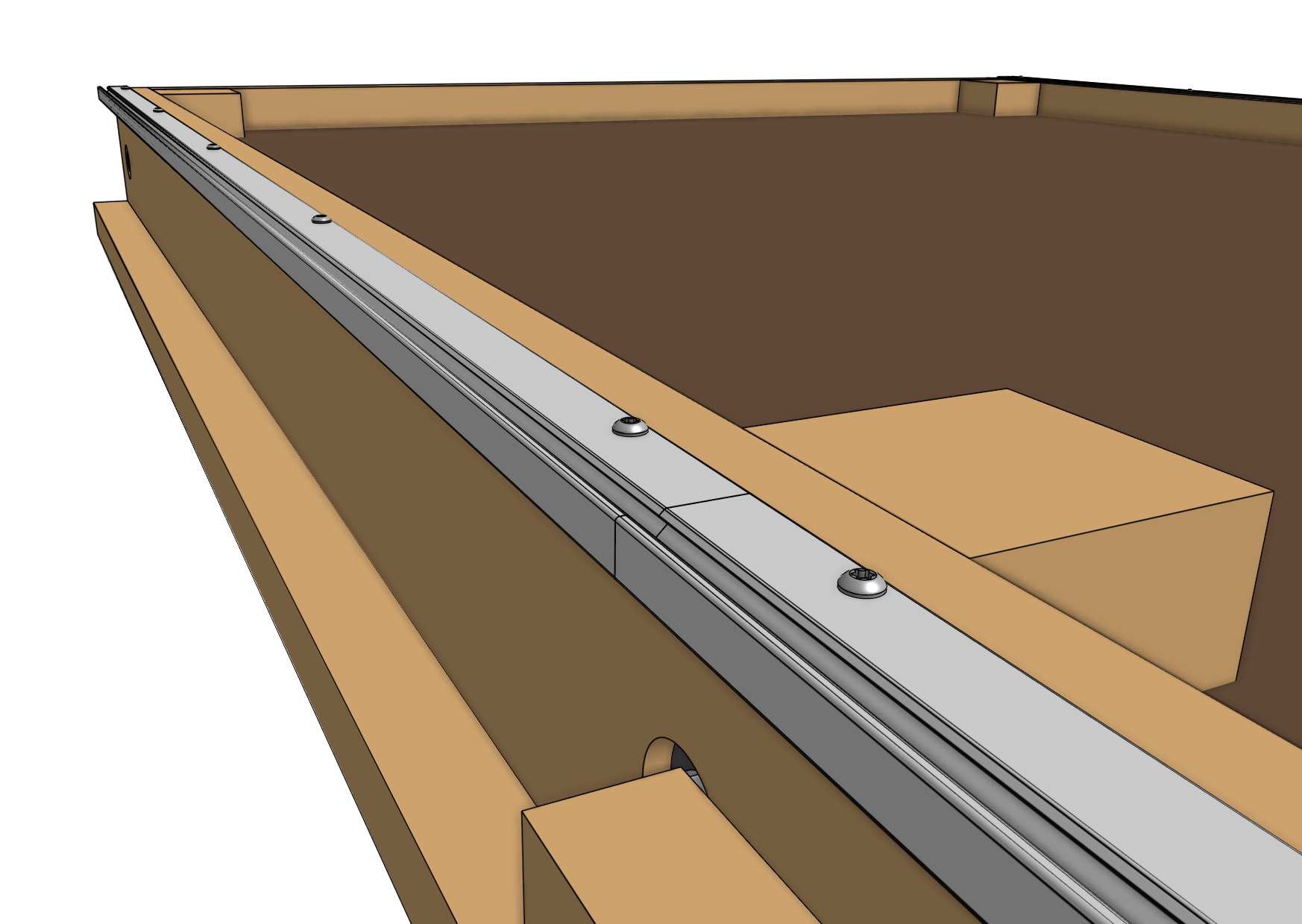 Mount the second track extrusion